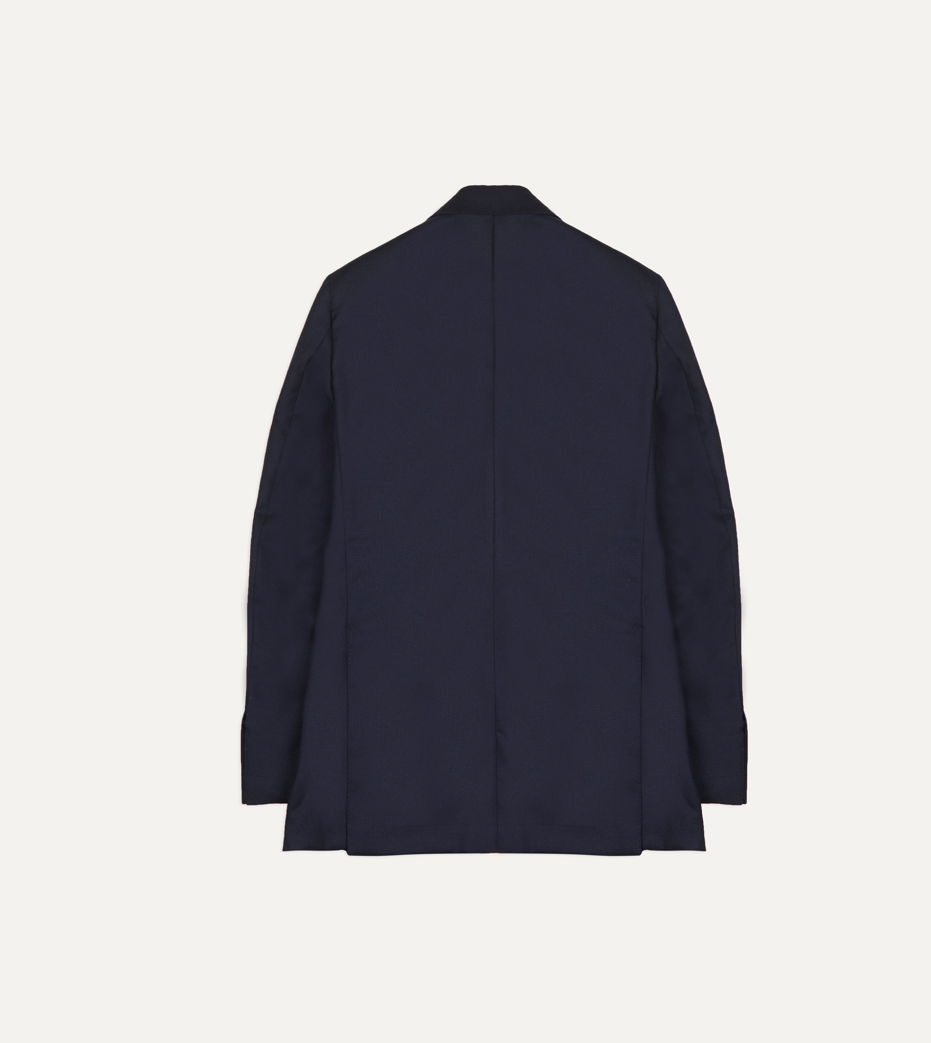 Navy Wool Hopsack Travel Blazer – Drakes US