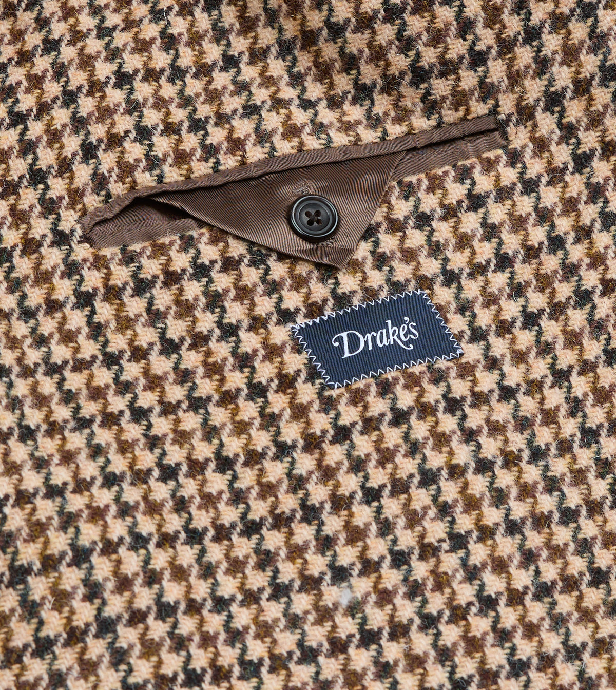 Brown and Ecru Houndstooth Harris Tweed® Blazer