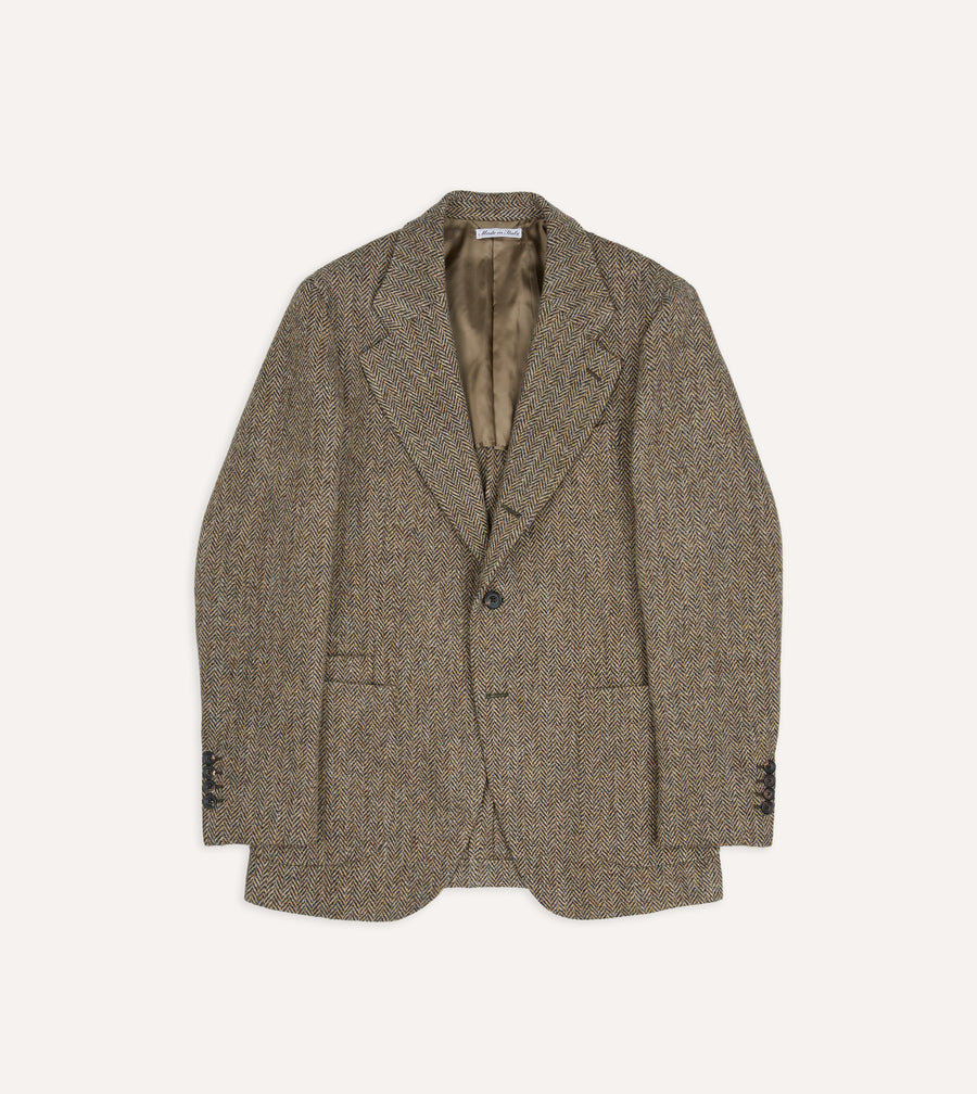 Green Herringbone Harris Tweed® Blazer