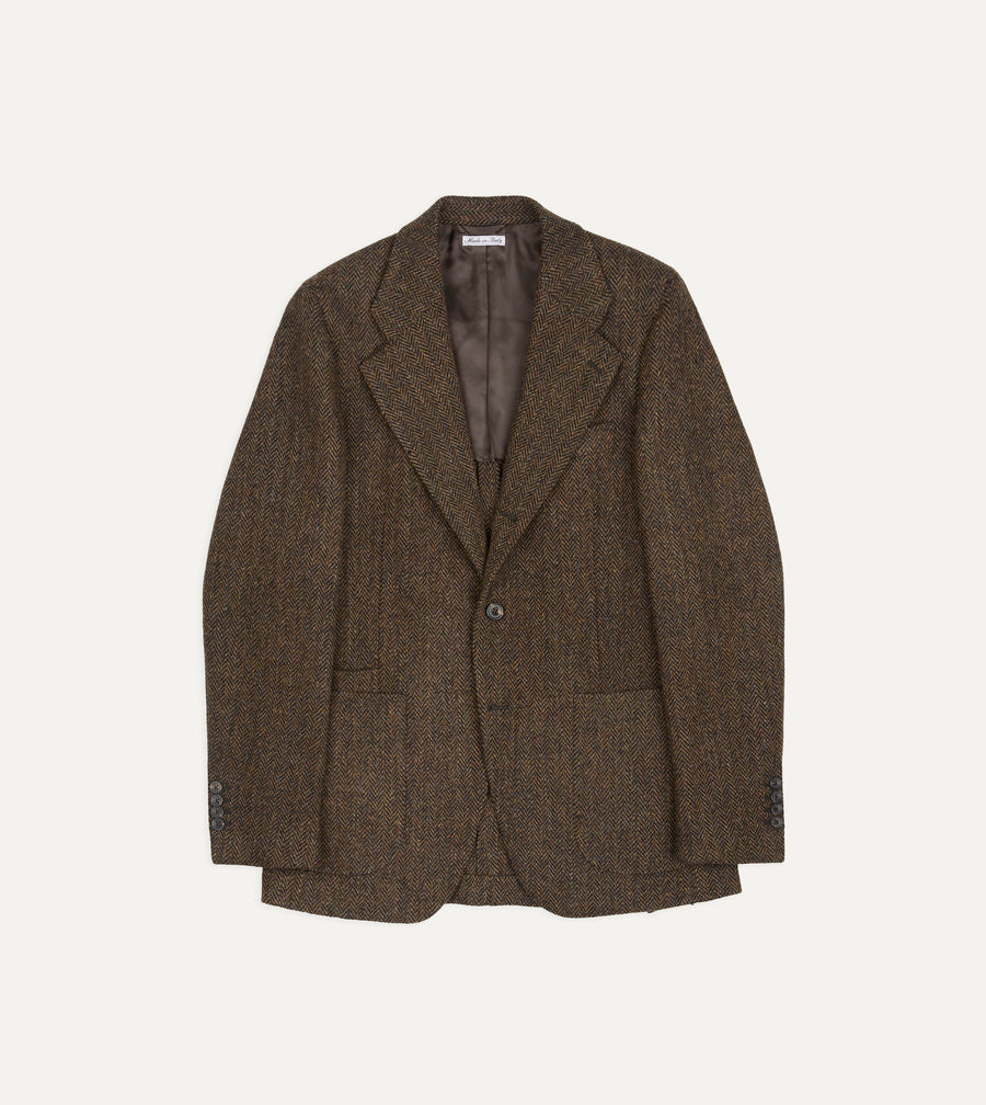 Brown Herringbone Harris Tweed® Blazer
