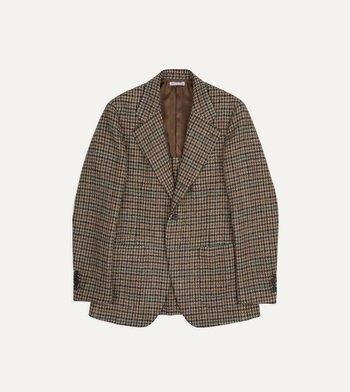 Brown and Green Houndstooth Harris Tweed® Blazer