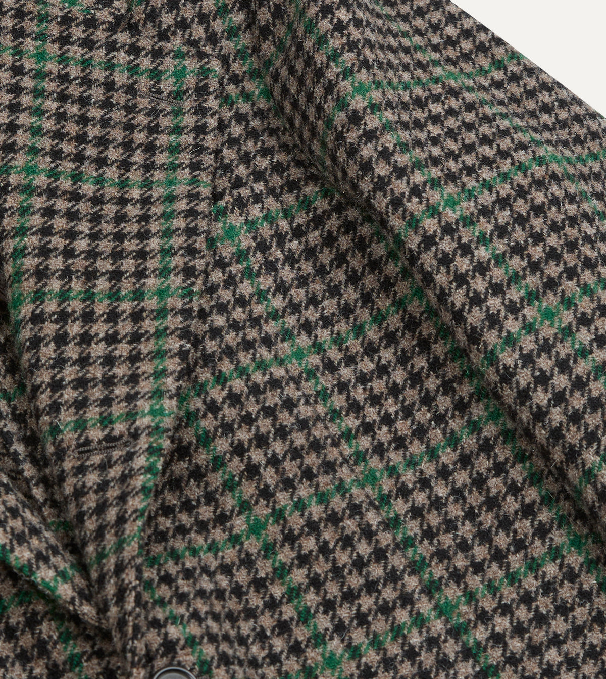 Dark Brown and Green Houndstooth Harris Tweed® Blazer
