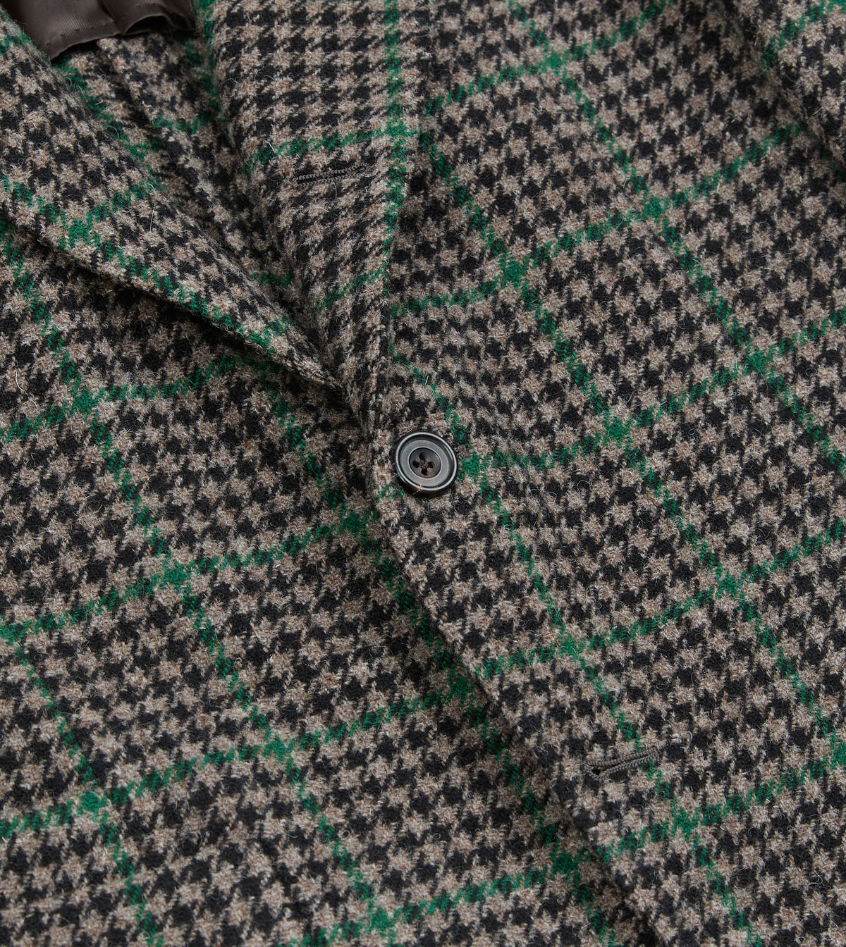 Dark Brown and Green Houndstooth Harris Tweed® Blazer