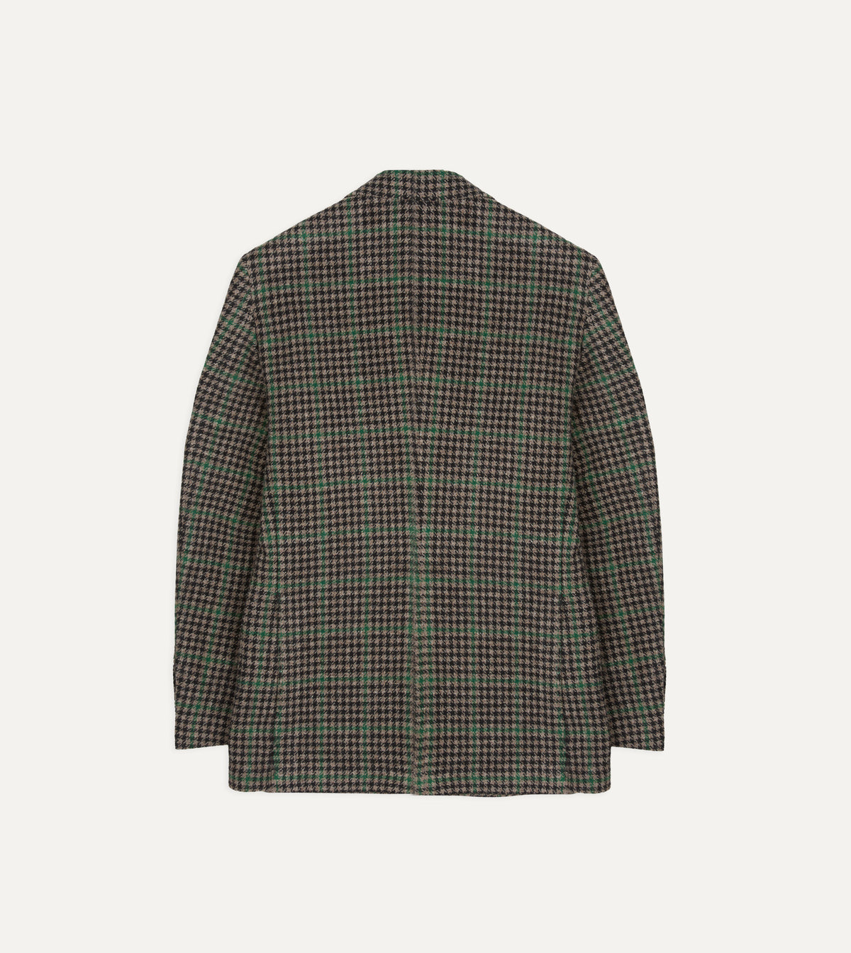 Dark Brown and Green Houndstooth Harris Tweed® Blazer