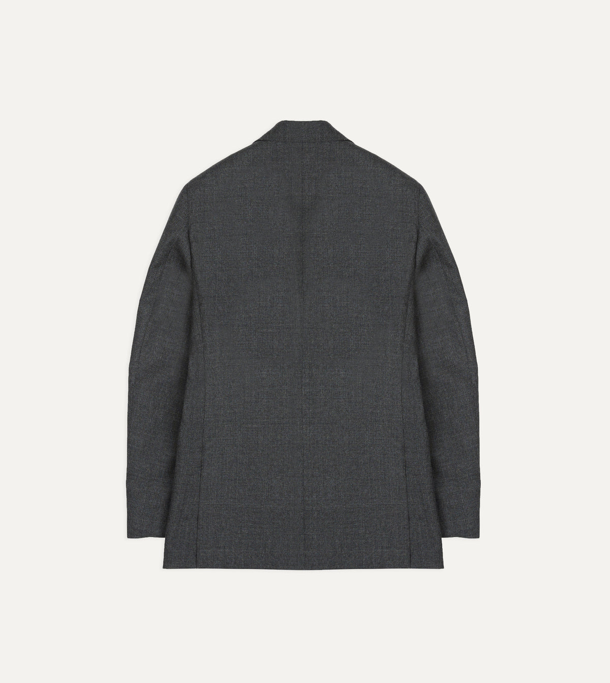 Grey Wool-Cotton Twill Tailored Jacket
