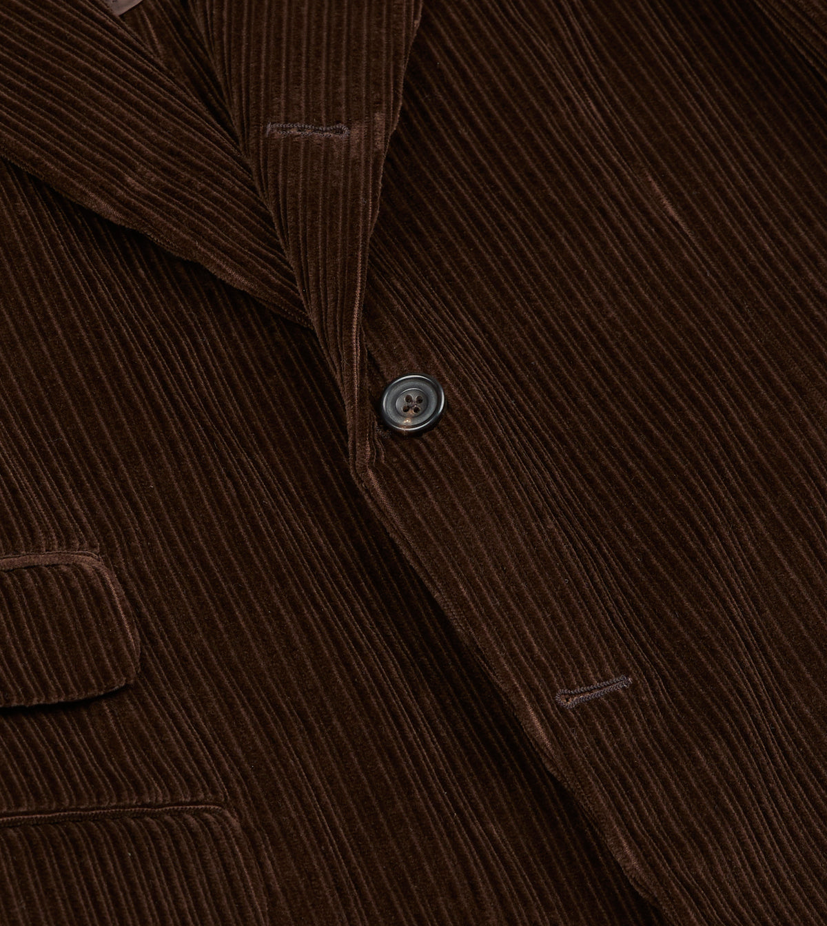 Brown Cotton Corduroy Tailored Jacket