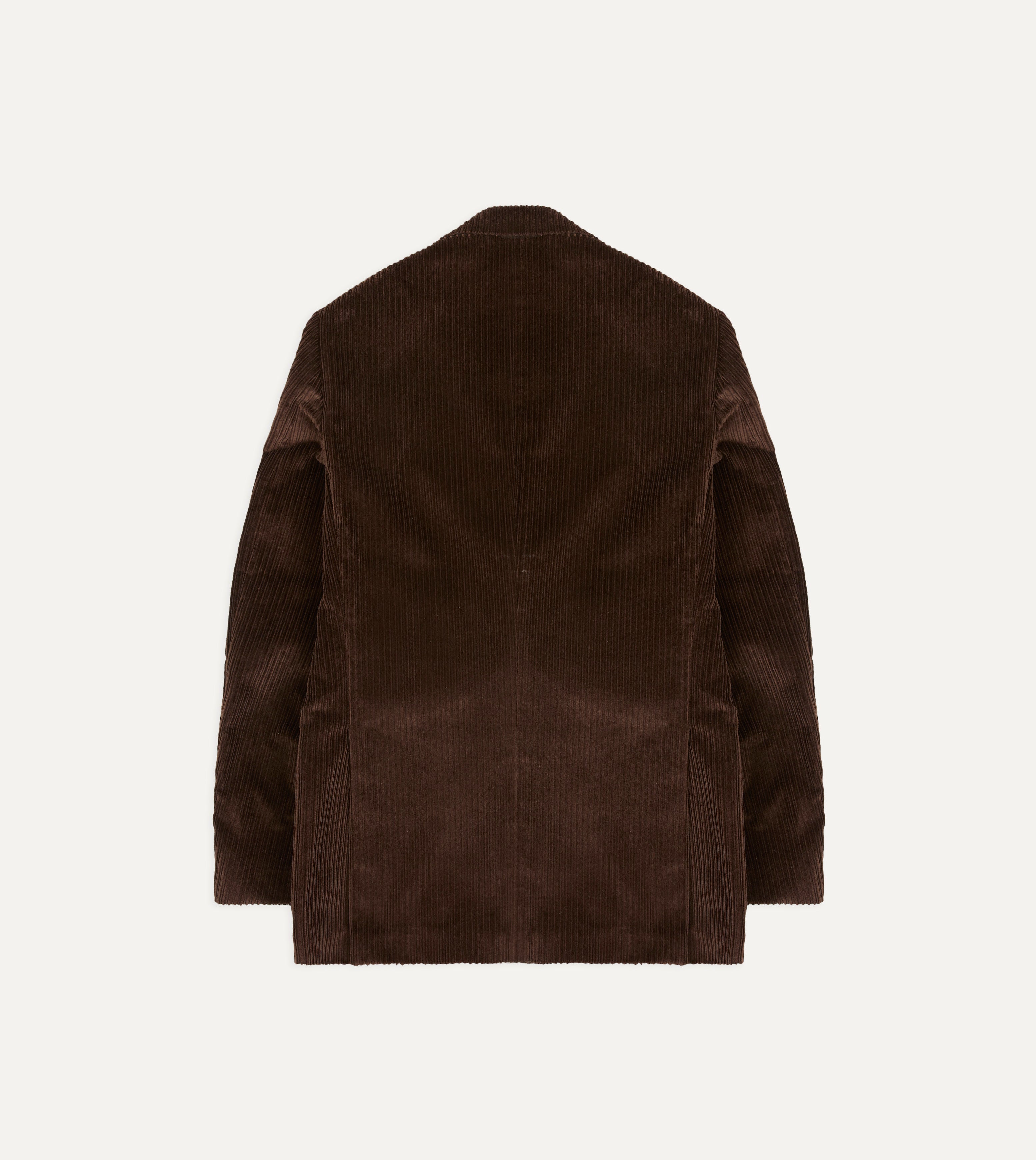 Brown Cotton Corduroy Tailored Jacket