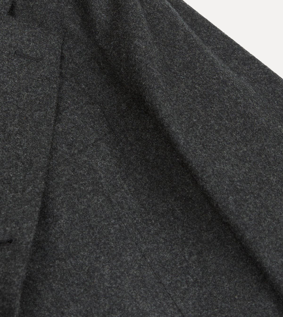 Charcoal Wool Flannel Tailored Jacket