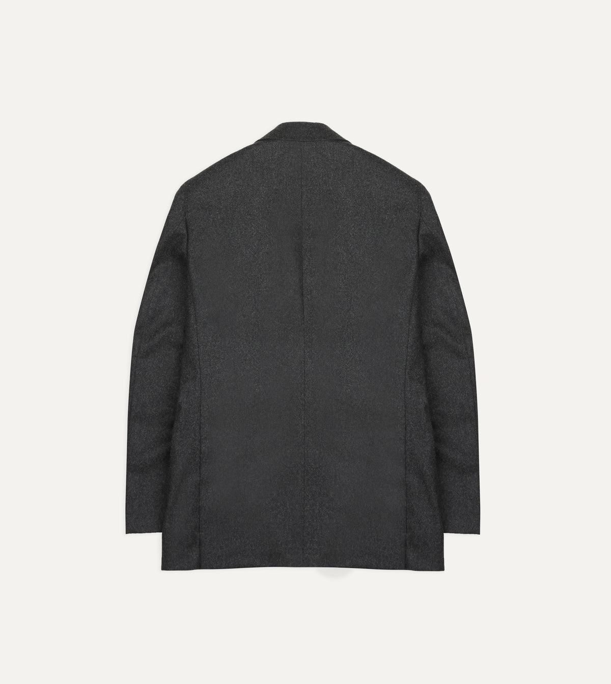 Charcoal Wool Flannel Tailored Jacket