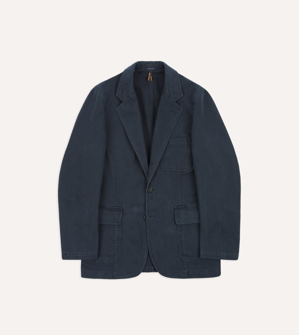 Navy Heavy Cotton Twill Games Blazer Mk. I – Drakes US 