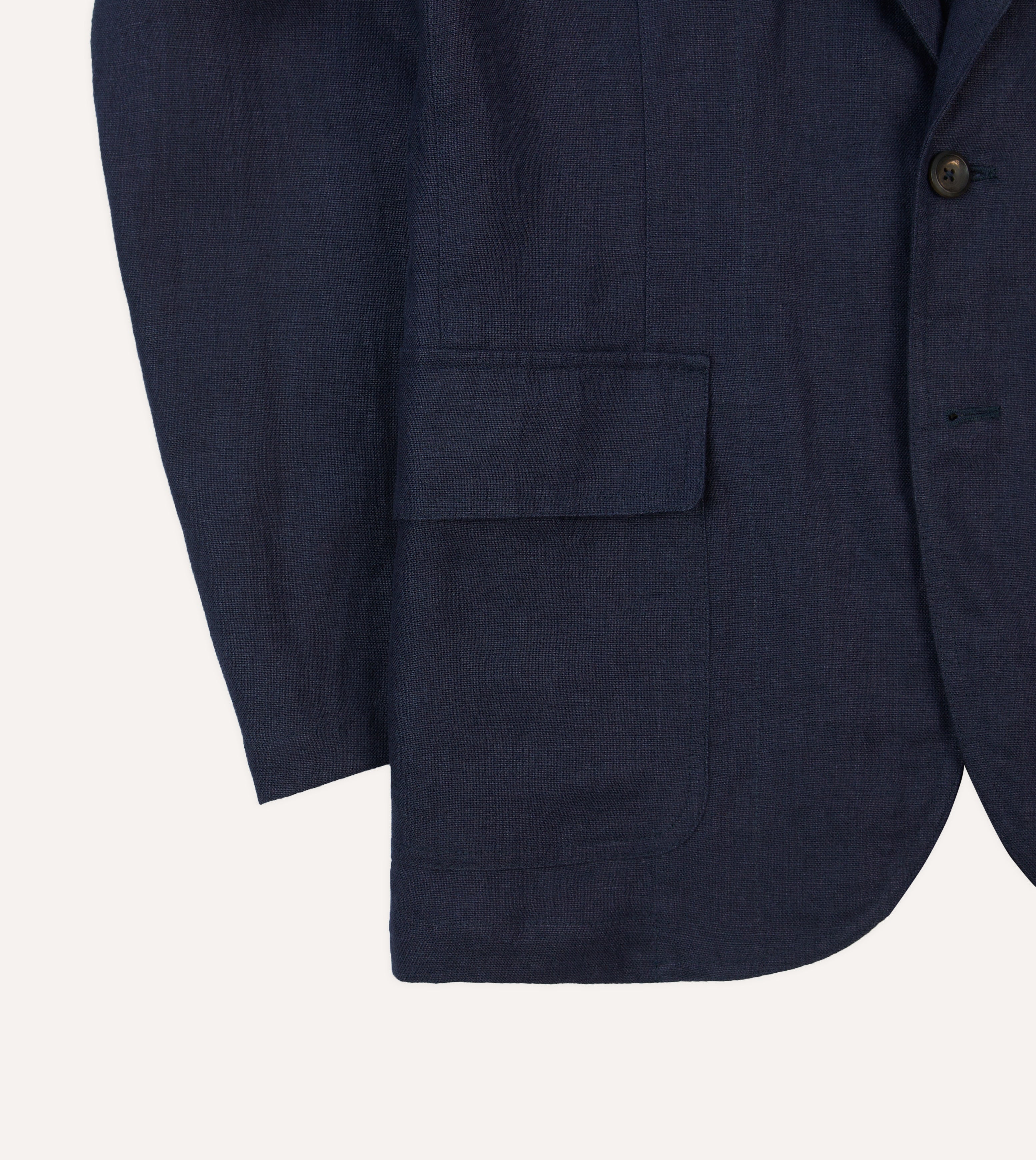 Navy Antique Linen Games Blazer Mk. I – Drakes US