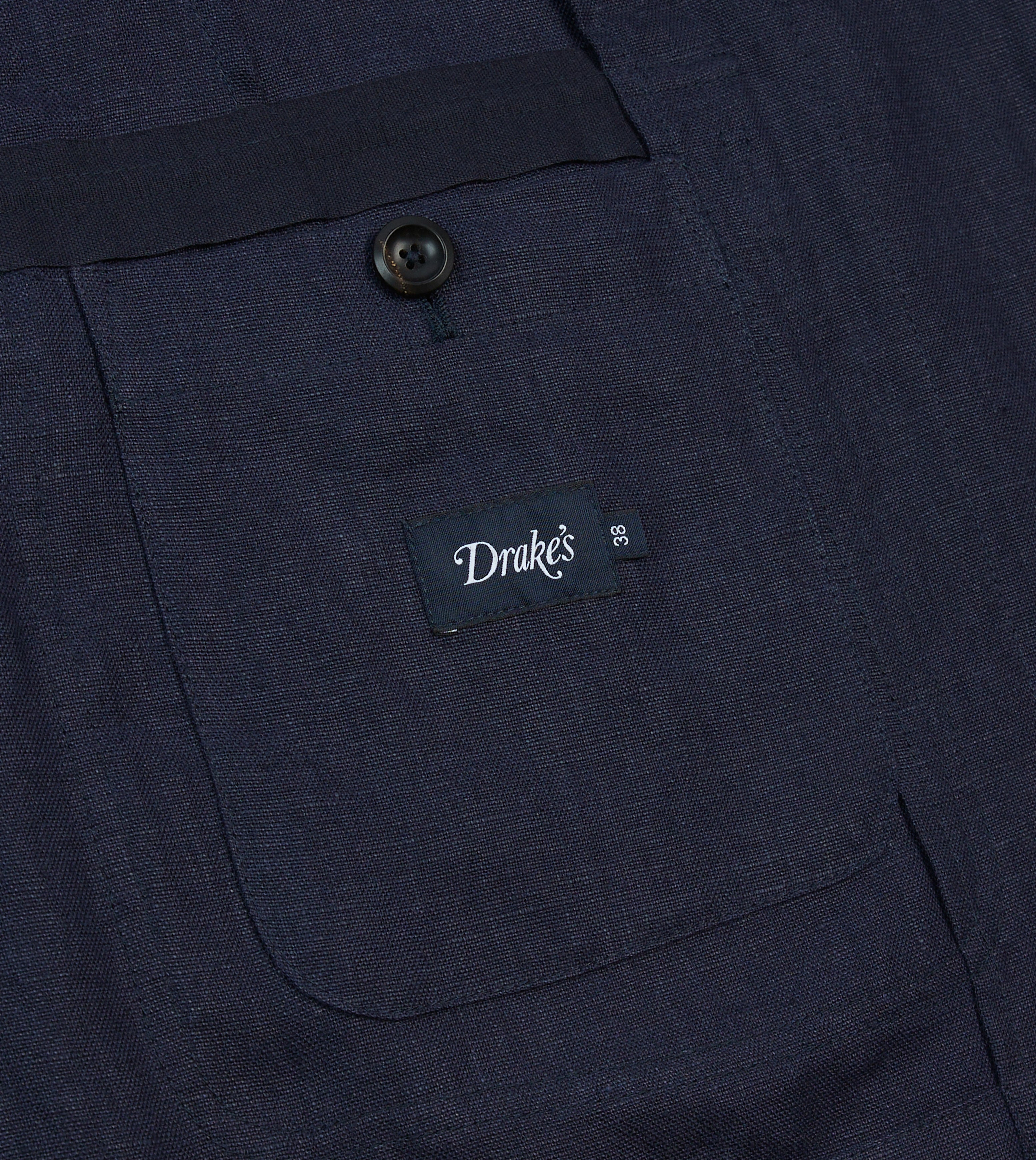Navy Antique Linen Games Blazer Mk. I – Drakes US