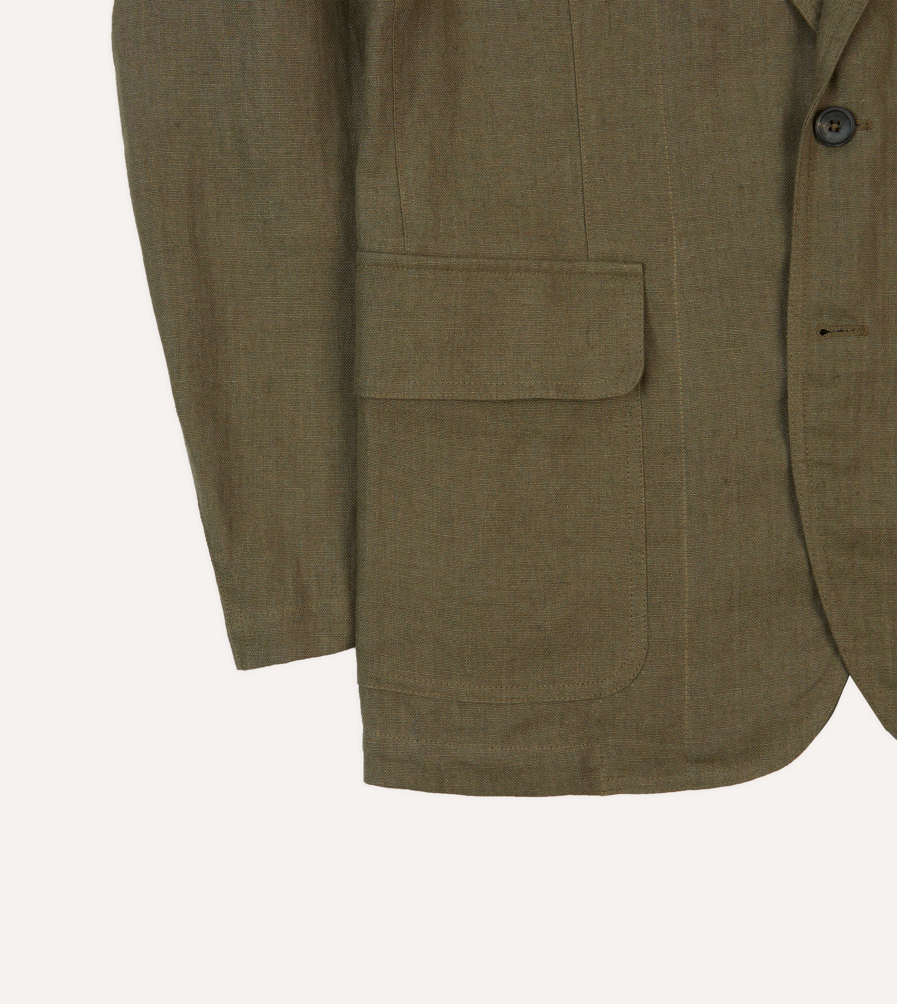 Olive Antique Linen Games Blazer Mk. I – Drakes US