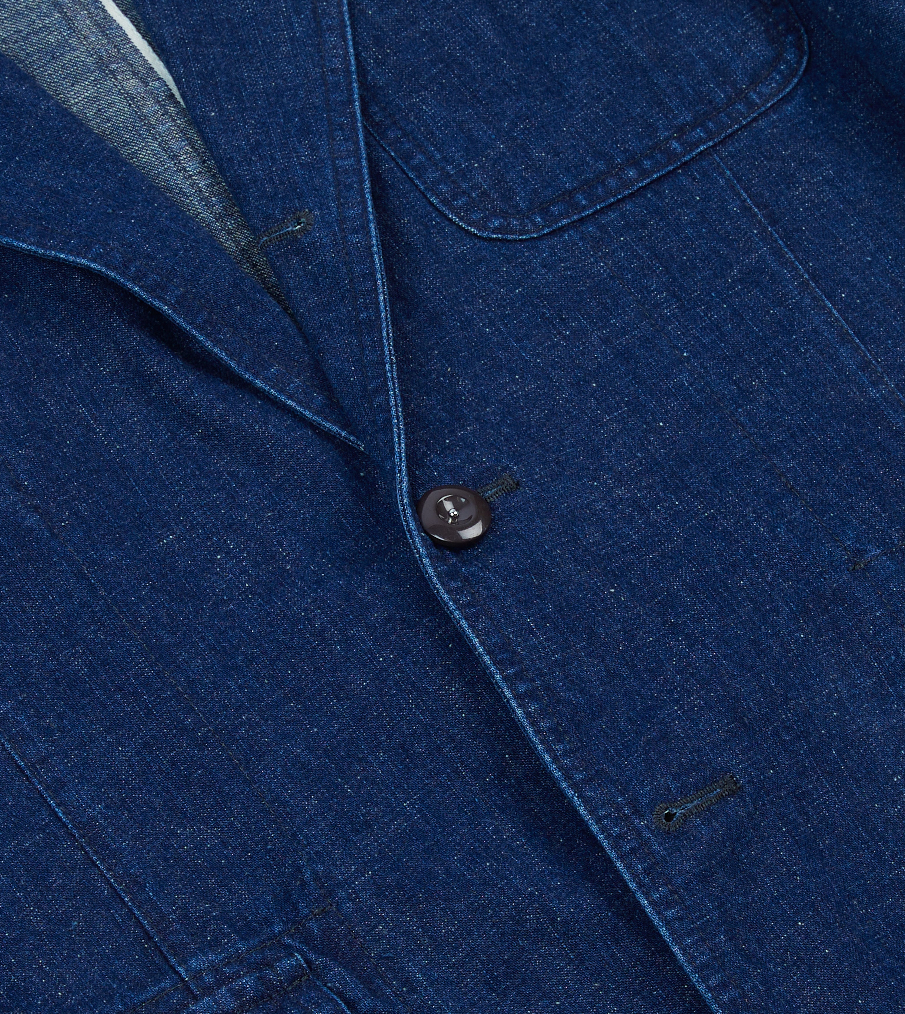 Indigo Cotton-Linen Games Blazer Mk. I – Drakes US