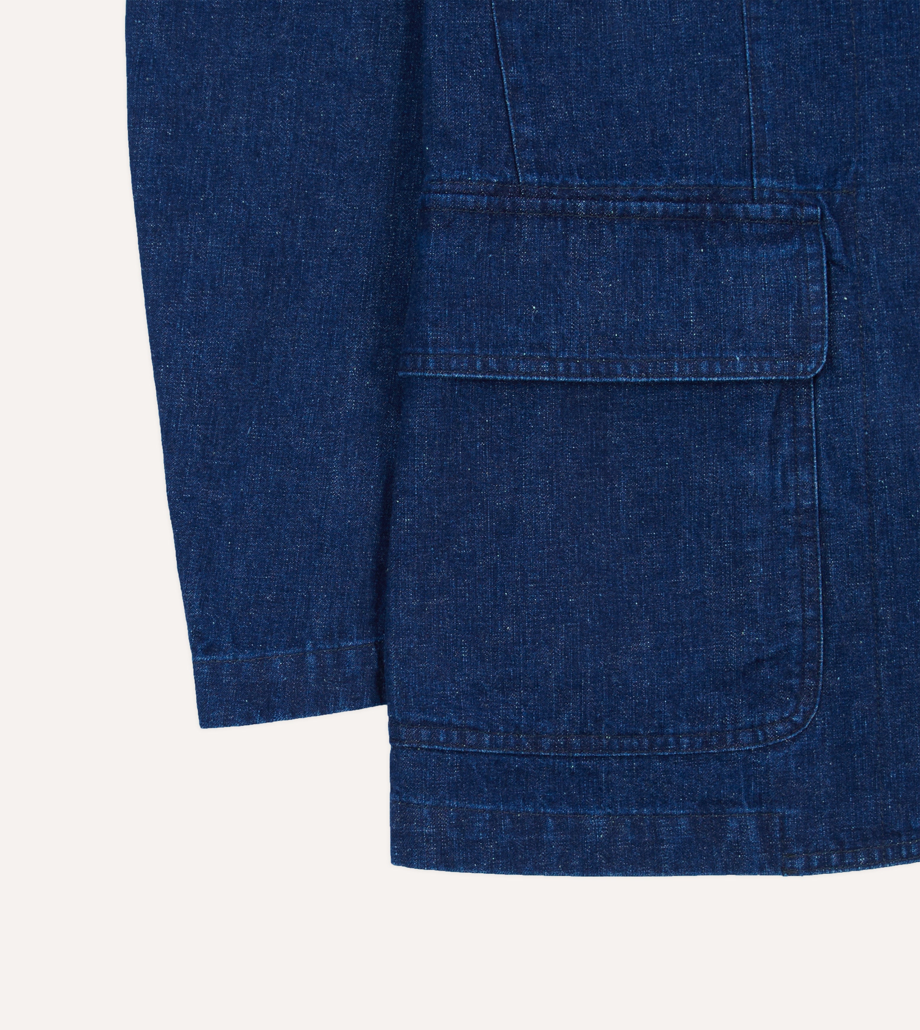 Indigo Cotton-Linen Games Blazer Mk. I – Drakes US