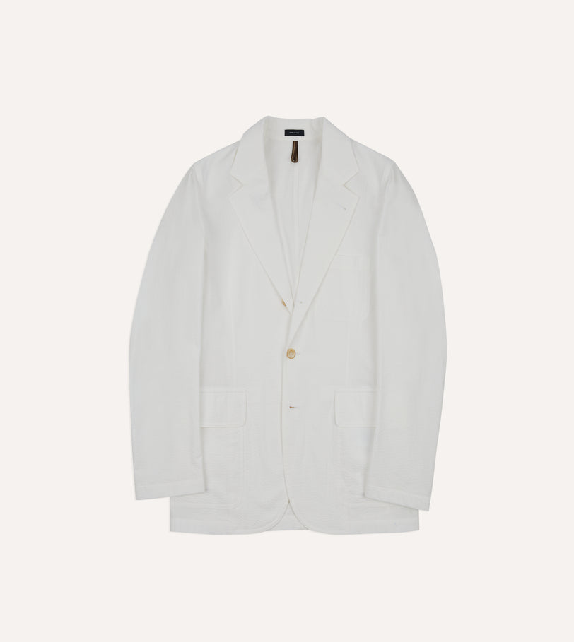 Michael McGregor for Drake’s White Seersucker Games Blazer Mk. I