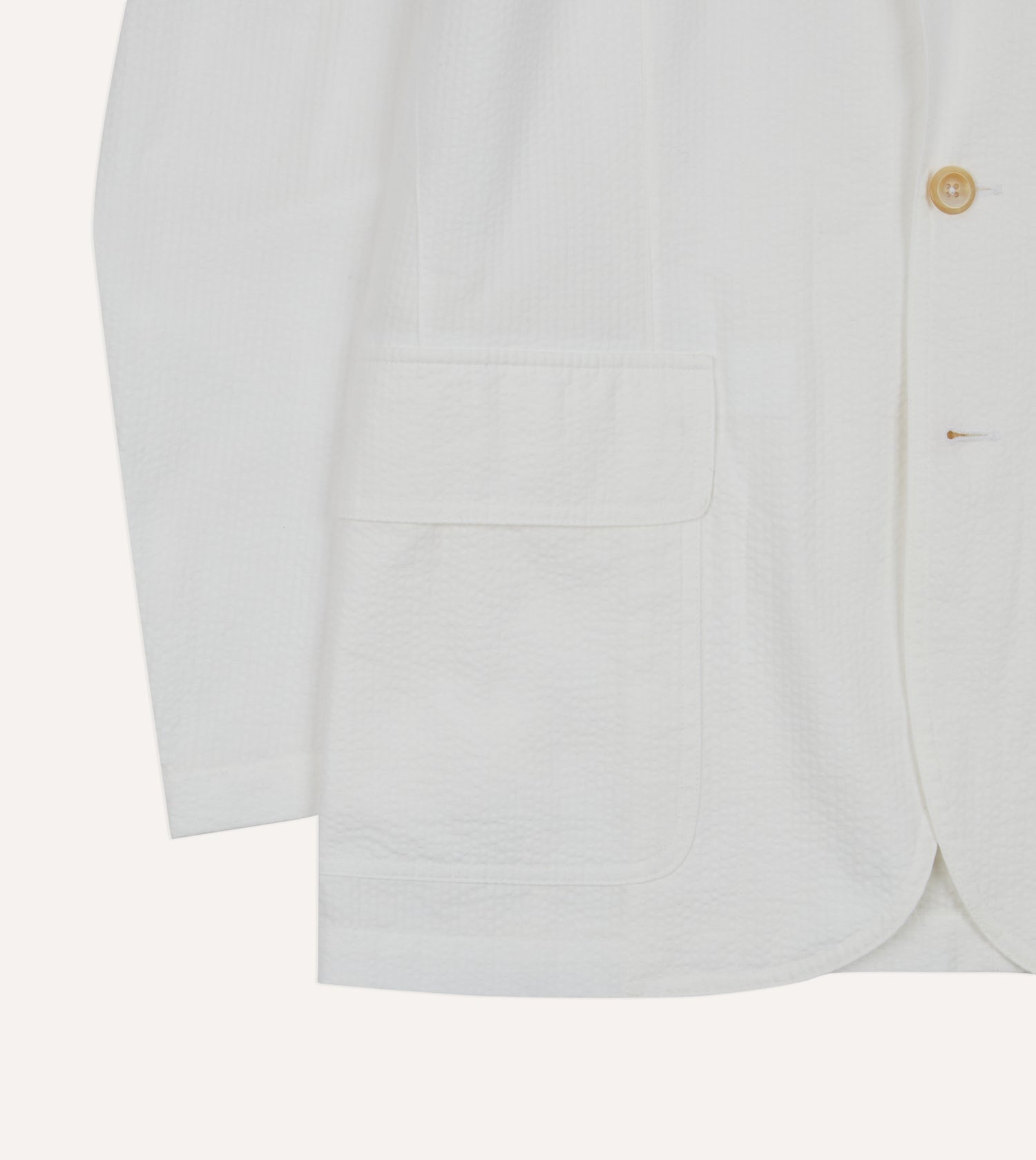 Michael McGregor for Drake’s White Seersucker Games Blazer Mk. I