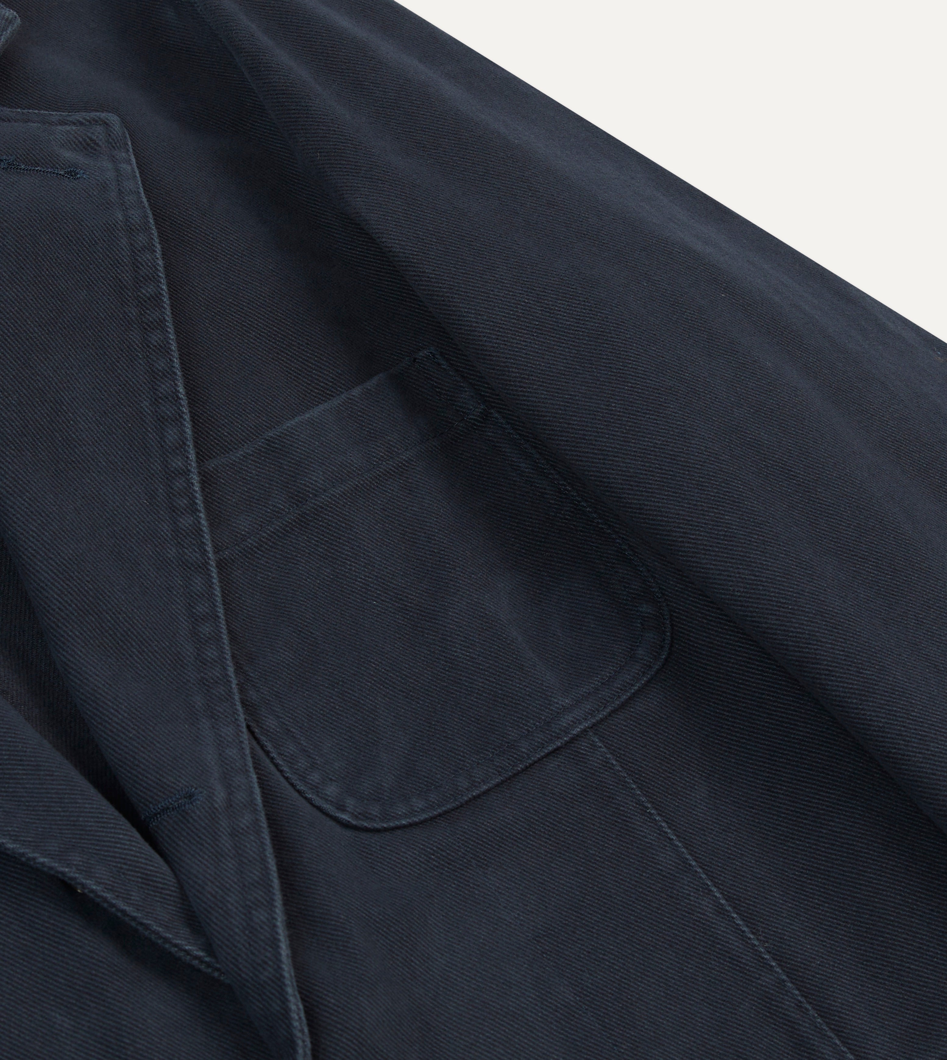 Dark Navy Heavy Cotton Twill Games Blazer Mk. I – Drakes US
