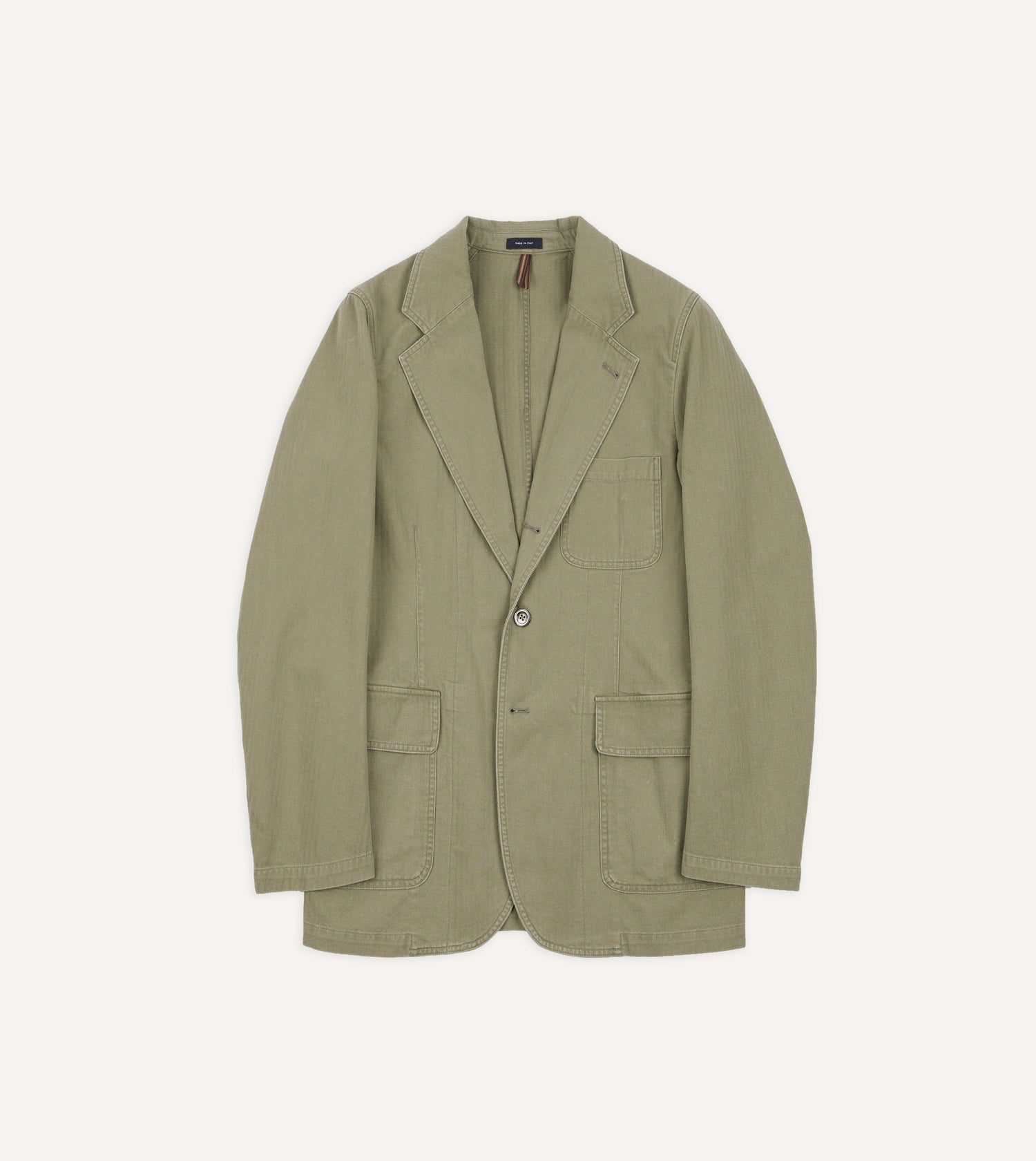 Olive Herringbone Twill Cotton Games Blazer Mk. I