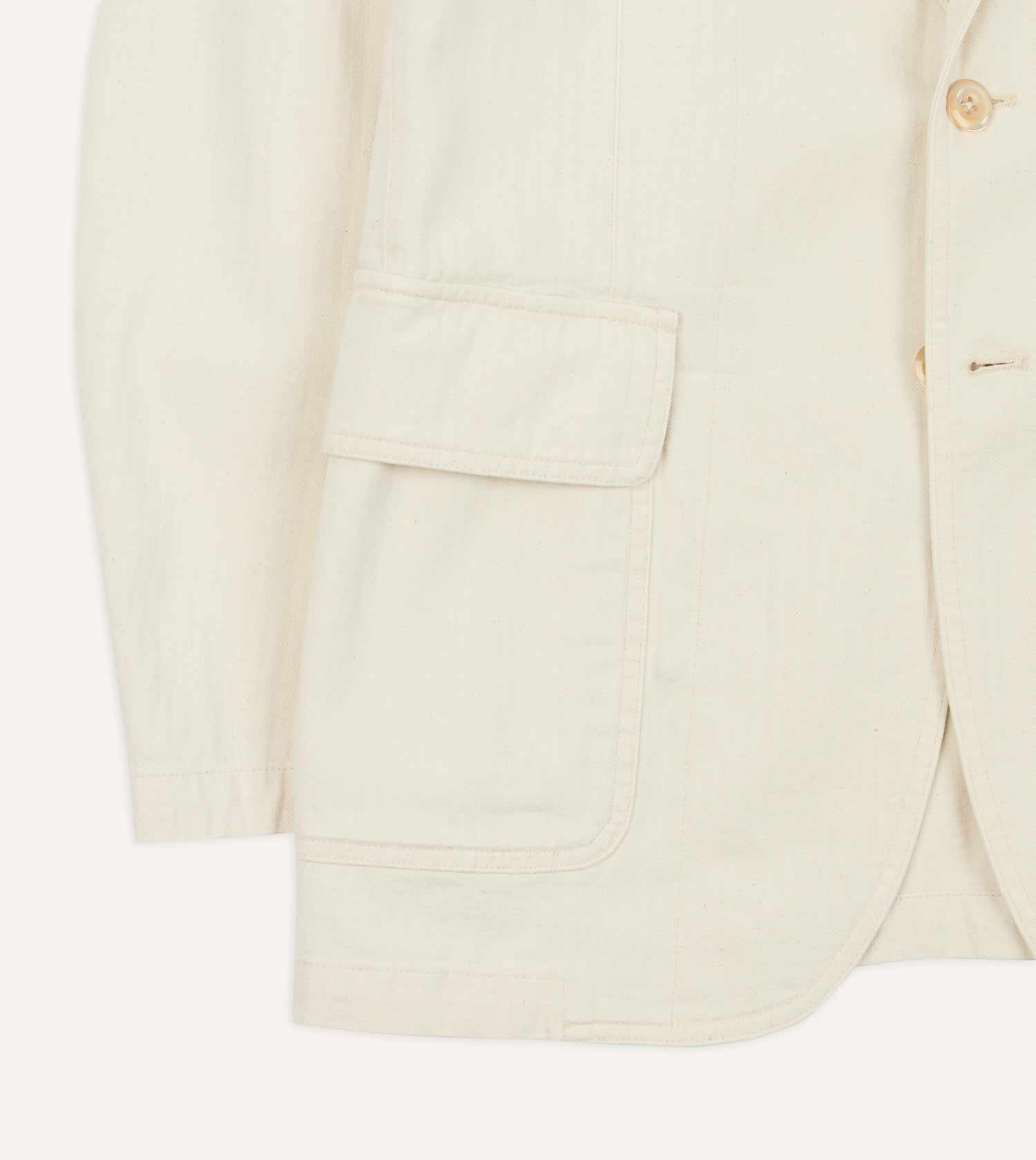 Ecru Herringbone Twill Cotton Games Blazer Mk. I