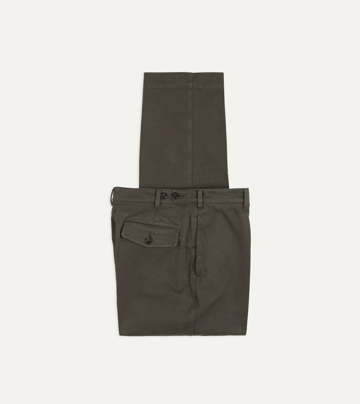 Grey Moleskin Twill Games Trousers