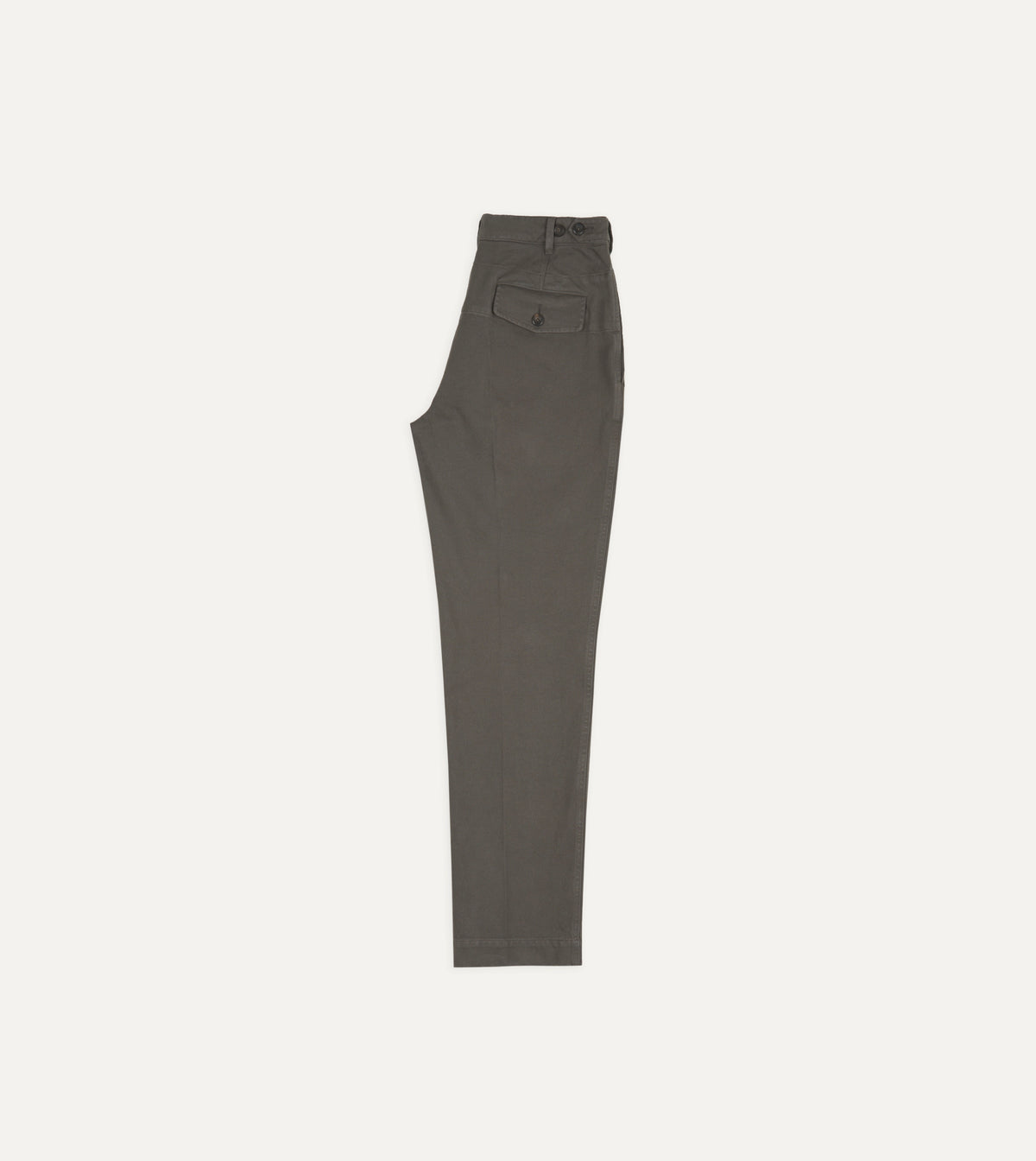 Grey Moleskin Twill Games Trousers