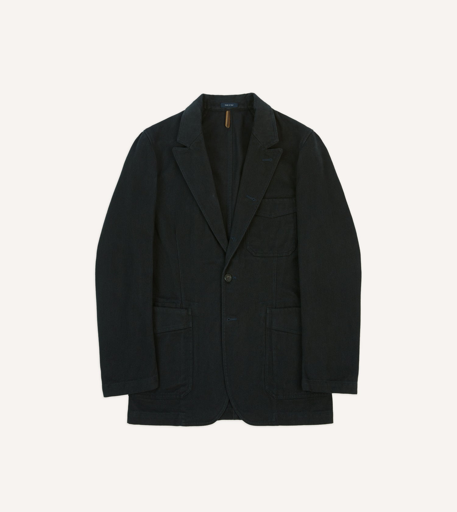 Drake's by A. Levine Black Cotton Games Blazer Mk. II