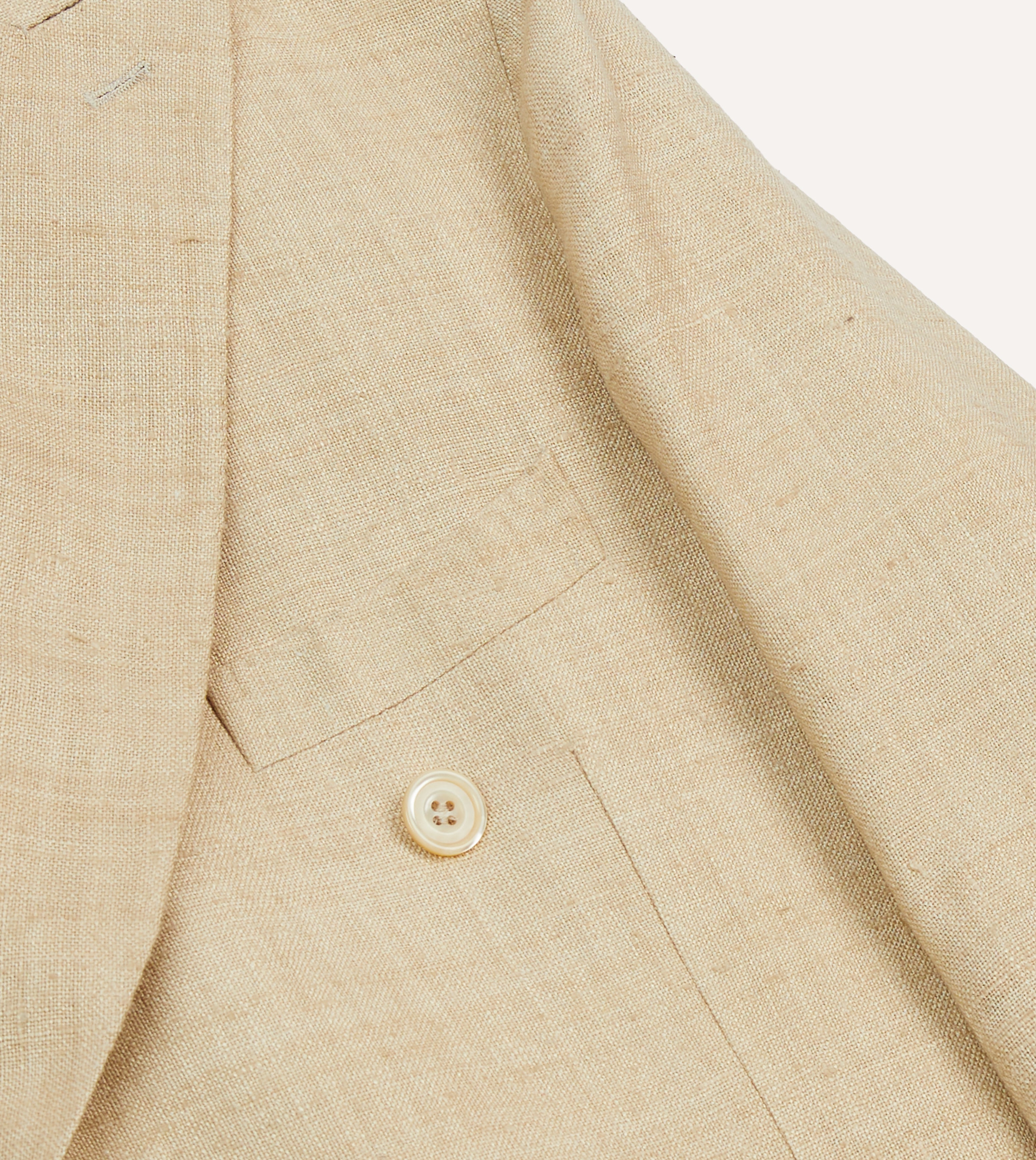 Sand Tussah Silk Double-Breasted Tailored Jacket – Drakes US
