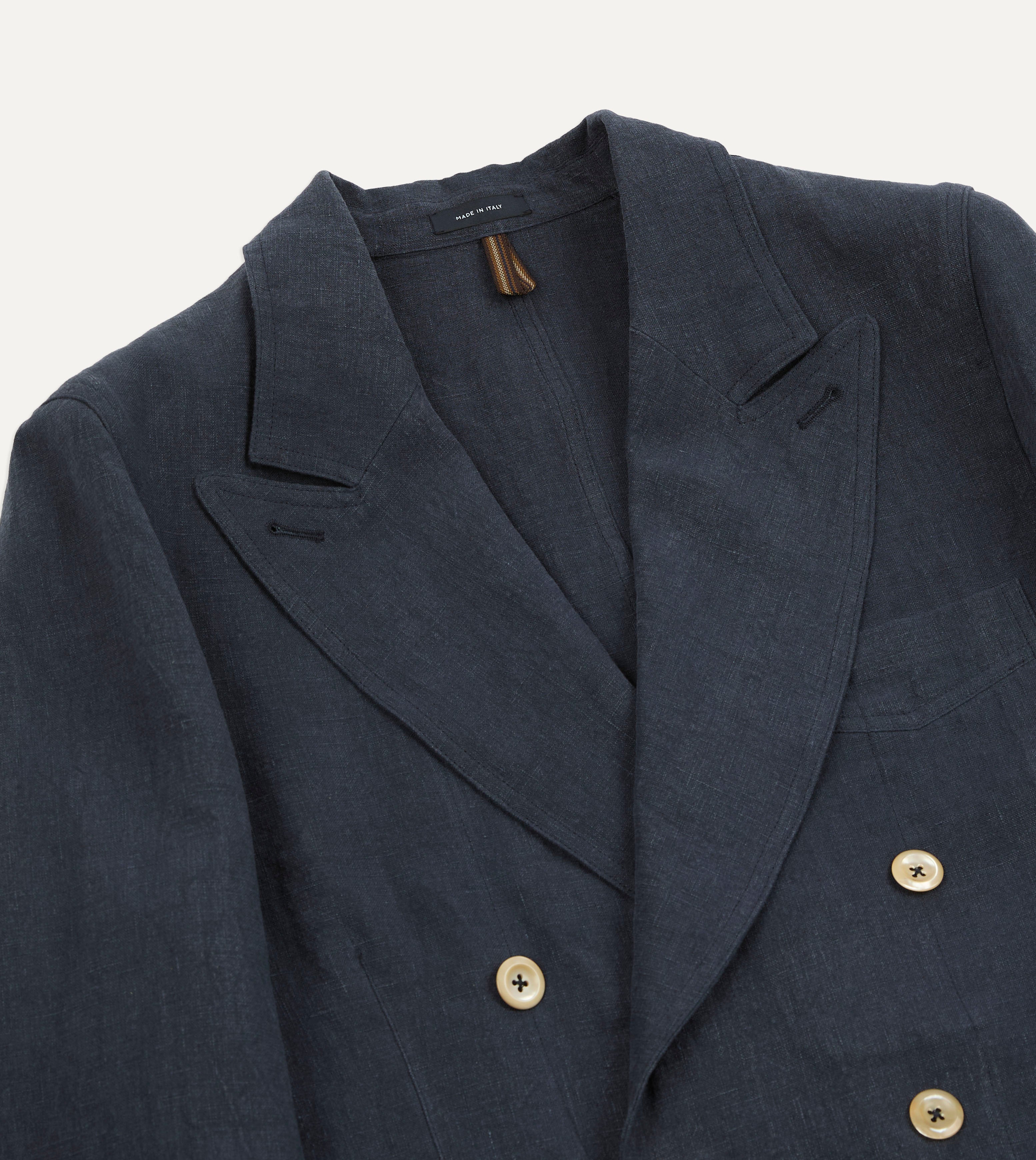 Navy Linen Games Blazer Mk. III – Drakes US