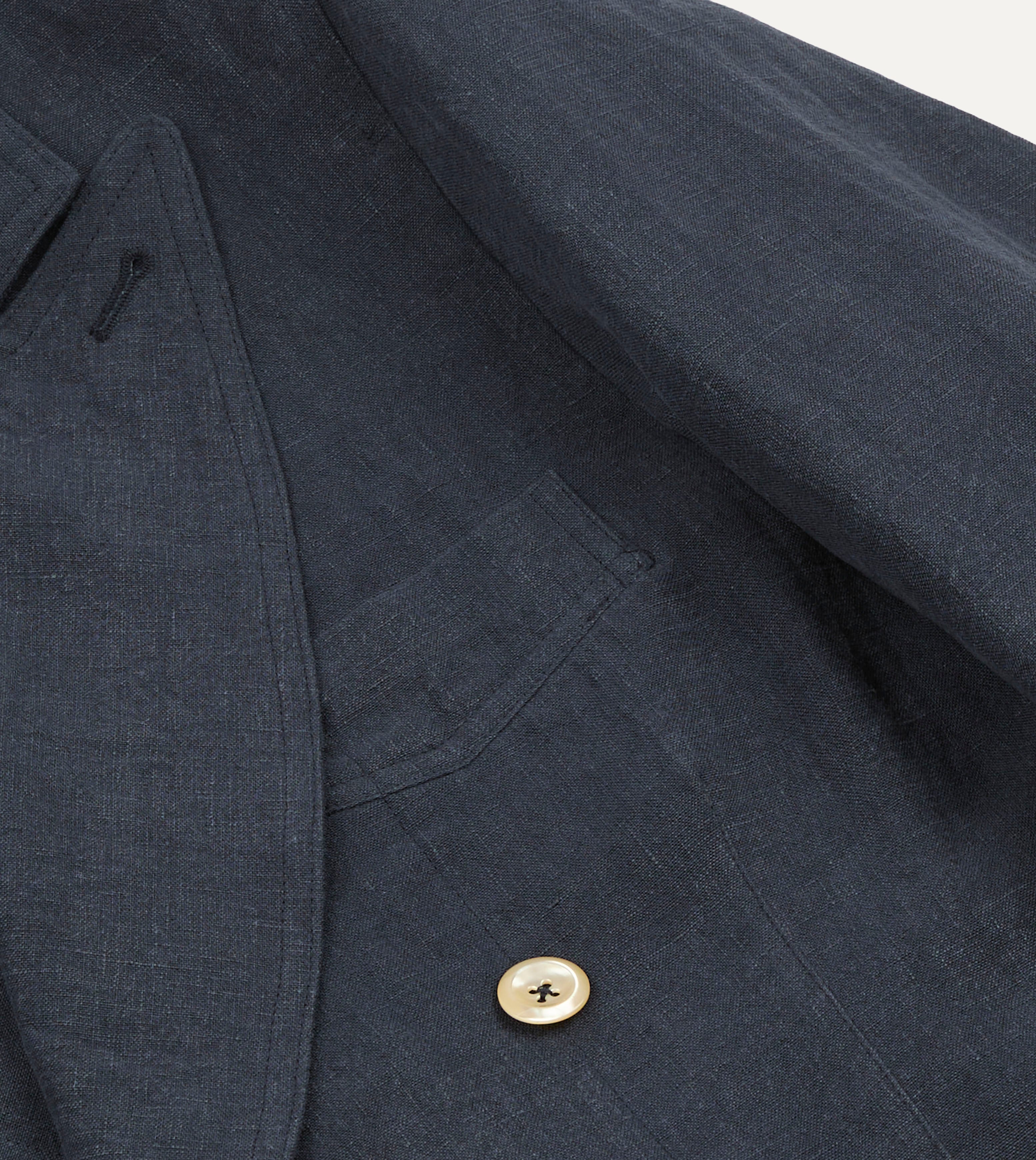 Navy Linen Games Blazer Mk. III – Drakes US