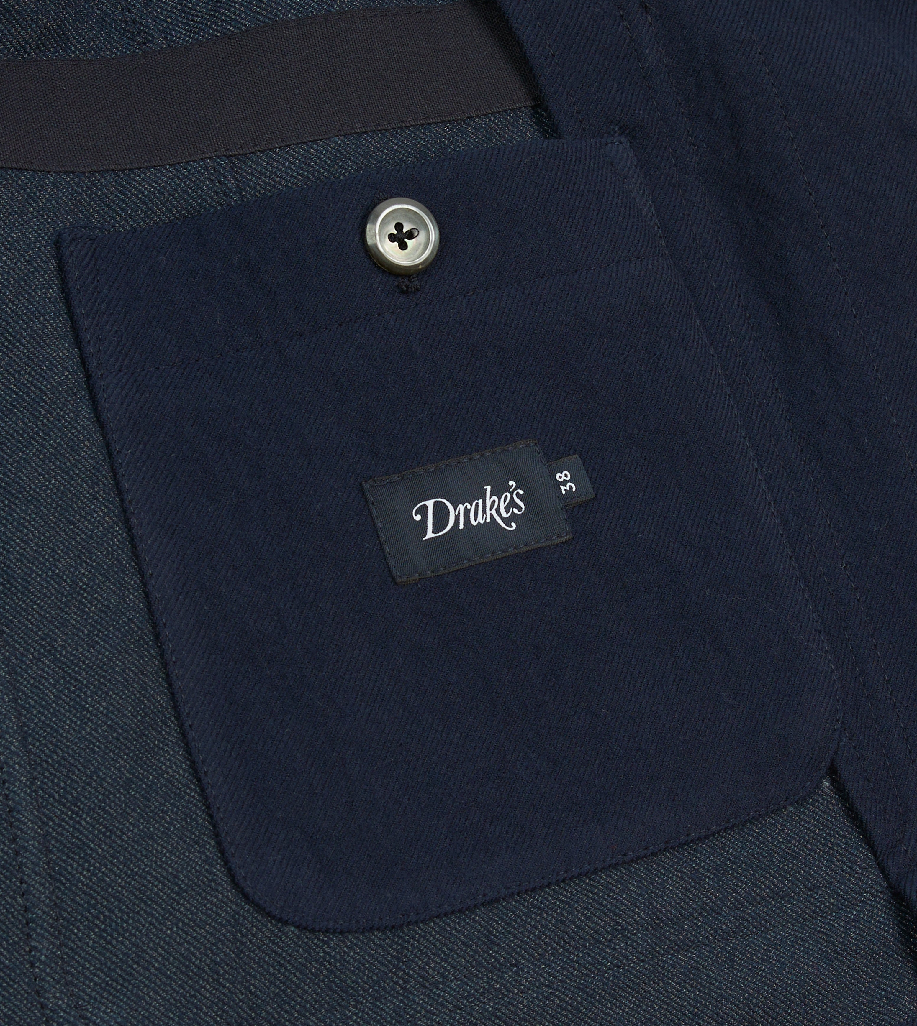Drake's ゲームスブレザー Drake's Brown Prince Of Wales Check Harris Tweed Games Mk. VII