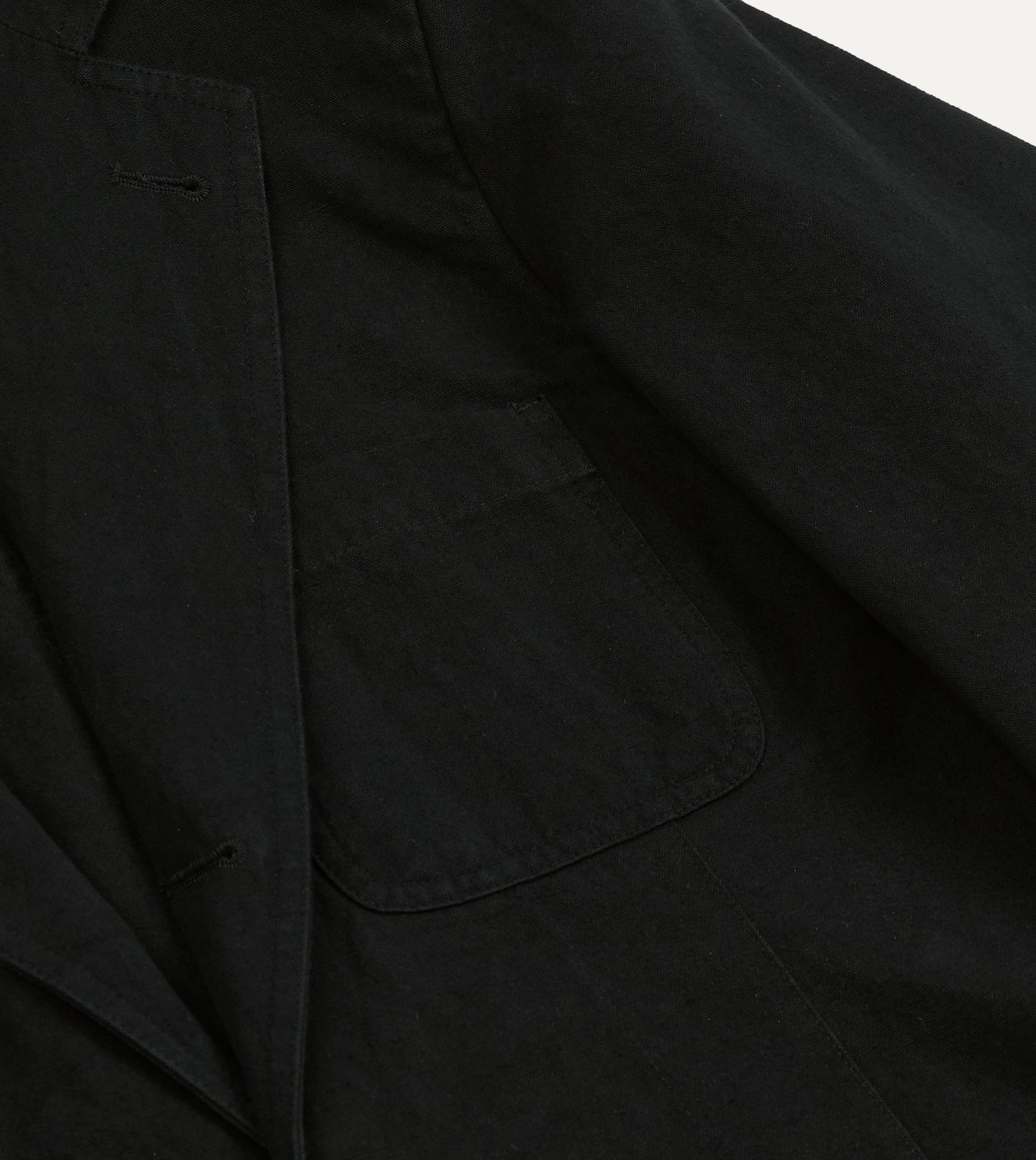 Drake's by A. Levine Black Cotton-Linen Games Blazer Mk. IV