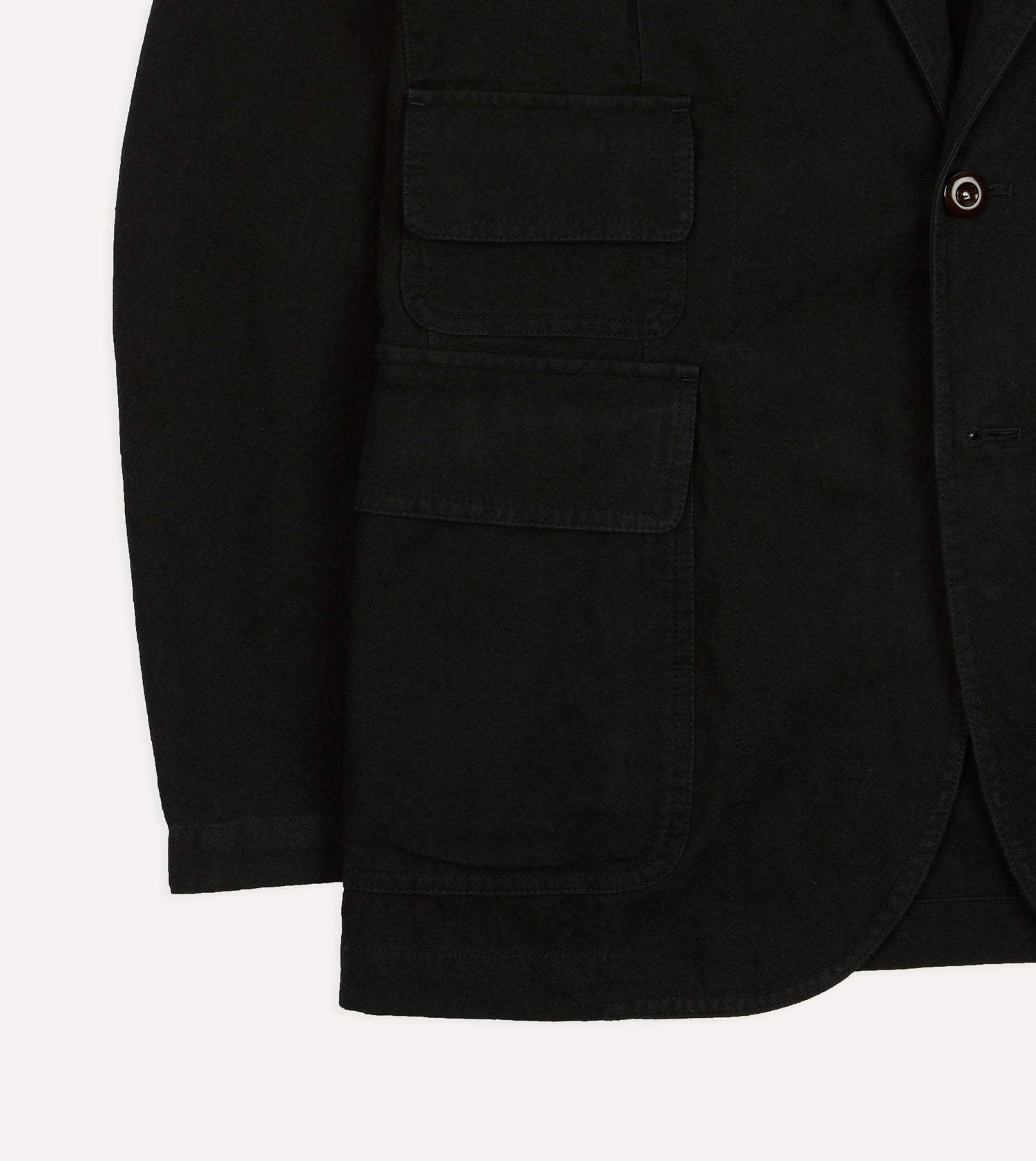 Drake's by A. Levine Black Cotton-Linen Games Blazer Mk. IV