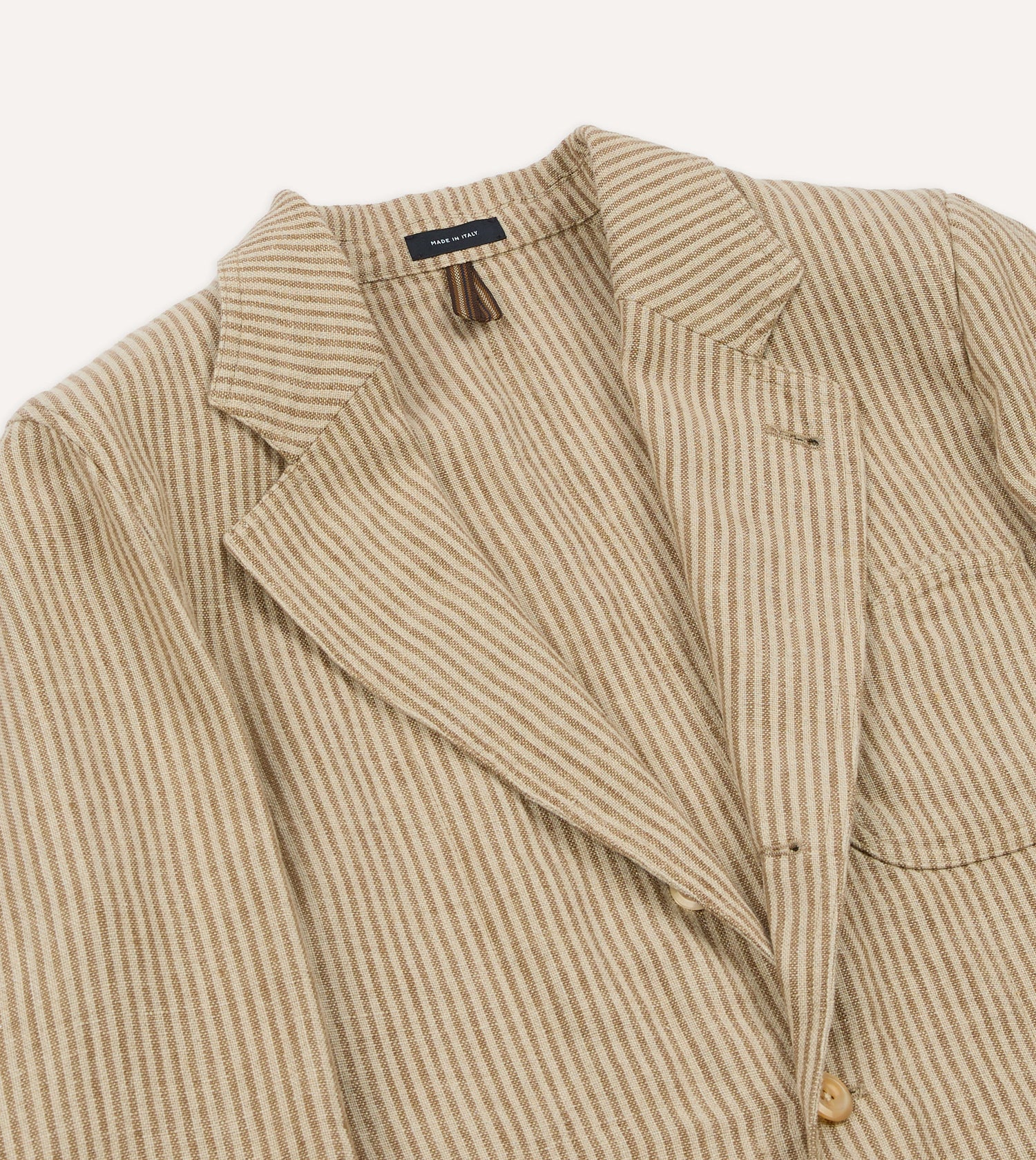 Brown and Ecru Stripe Oxford Linen Games Blazer Mk. IV