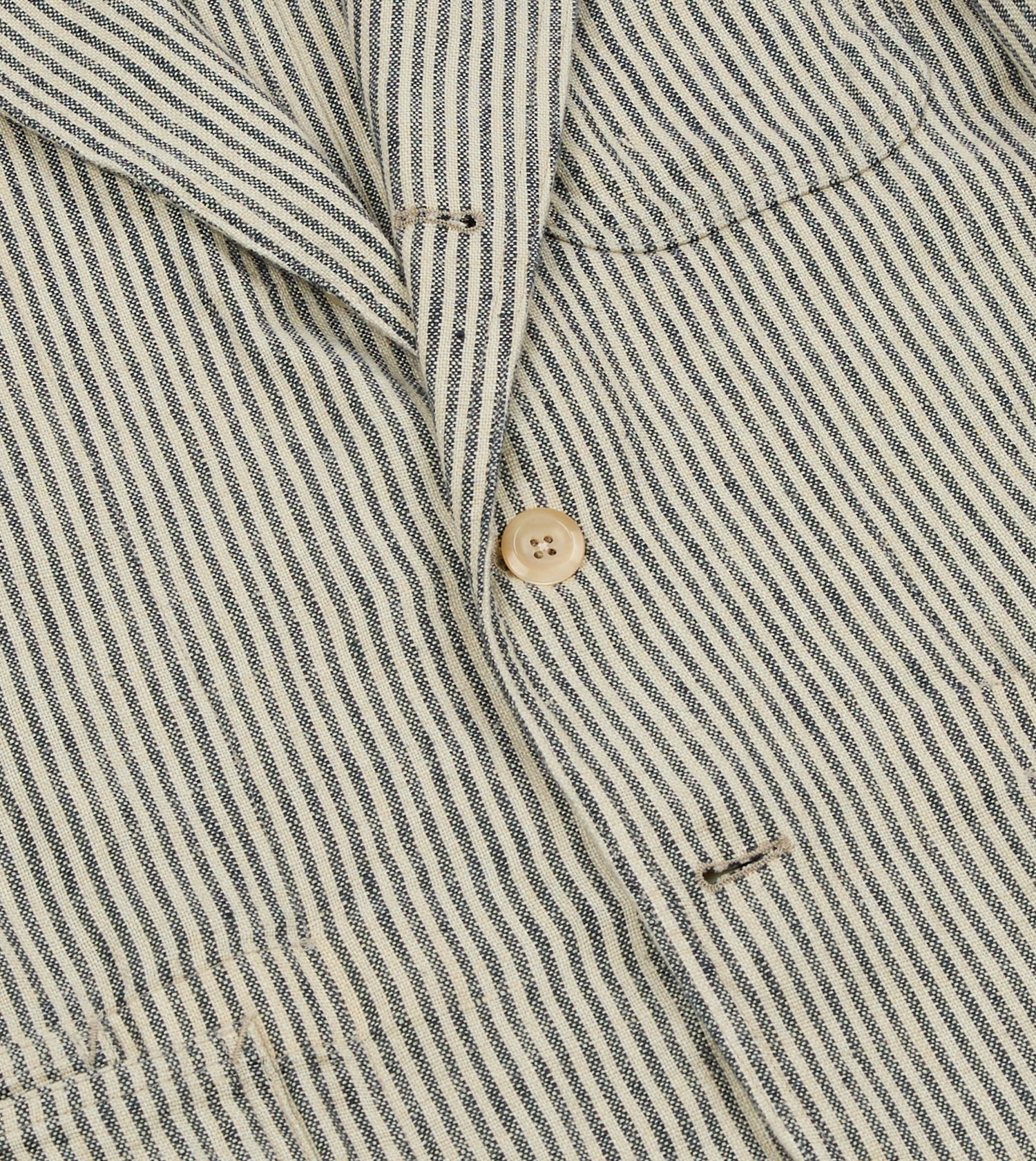 Navy and Ecru Stripe Oxford Linen Games Blazer Mk. IV