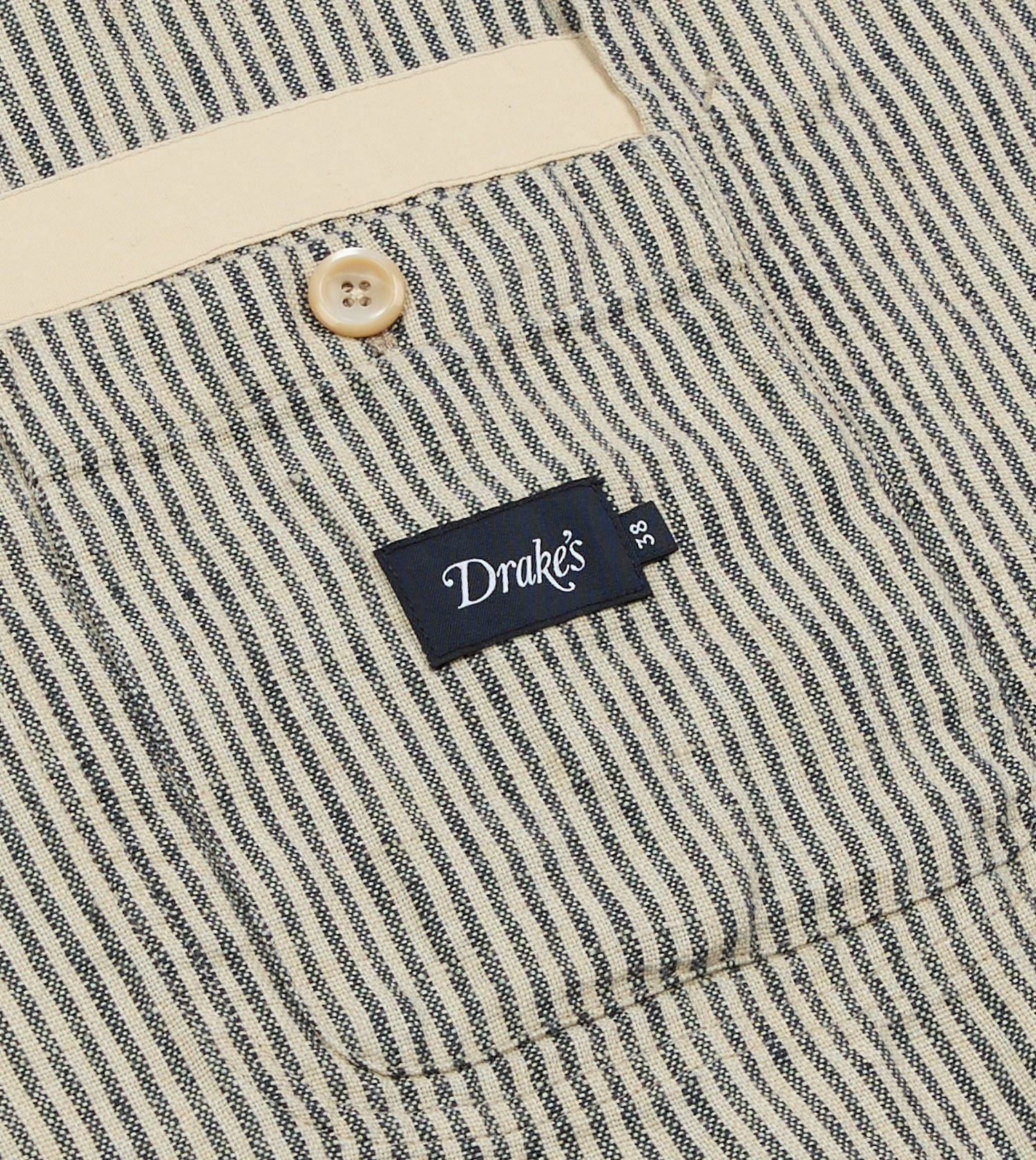 Navy and Ecru Stripe Oxford Linen Games Blazer Mk. IV