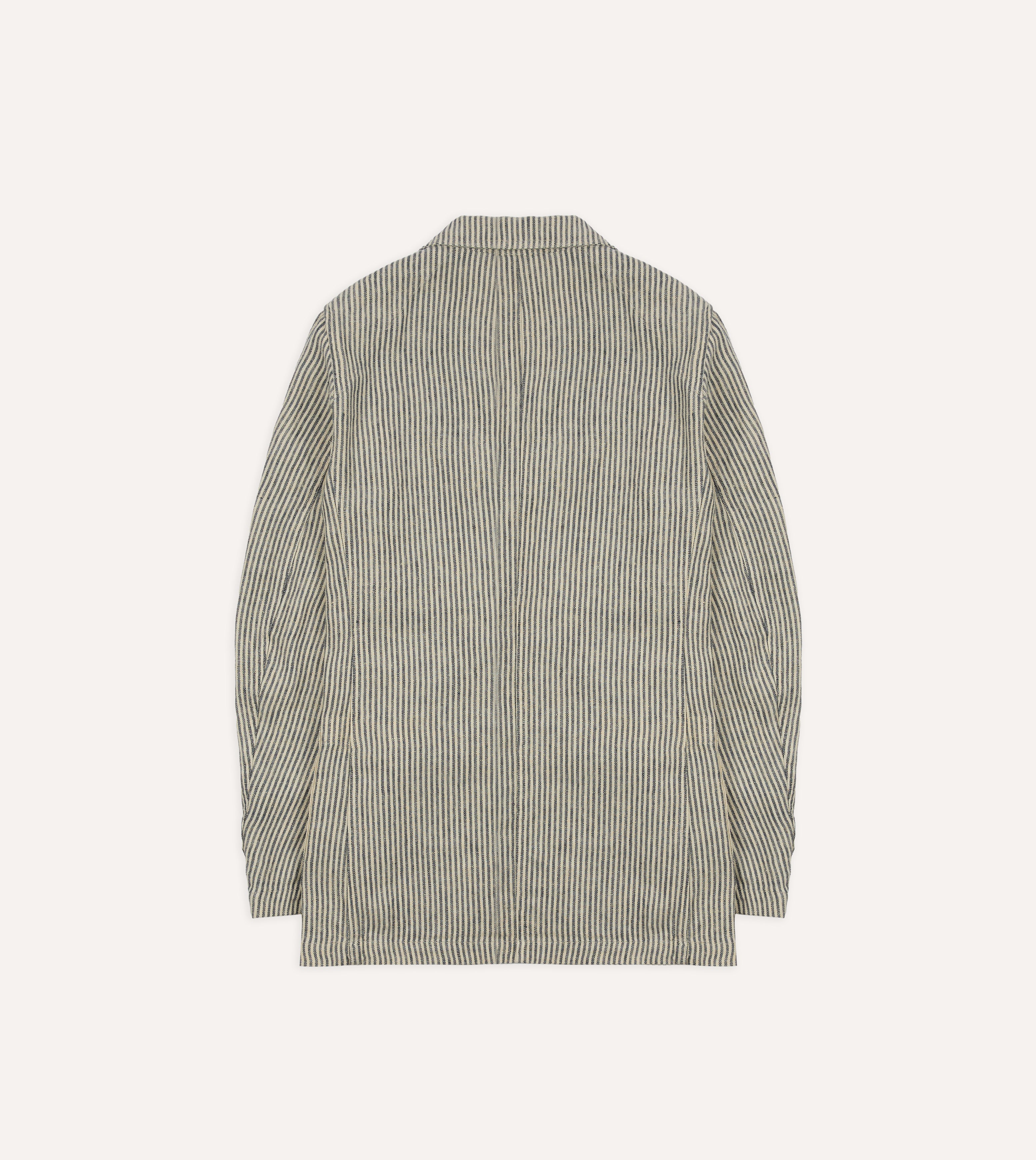 Navy and Ecru Stripe Oxford Linen Games Blazer Mk. IV