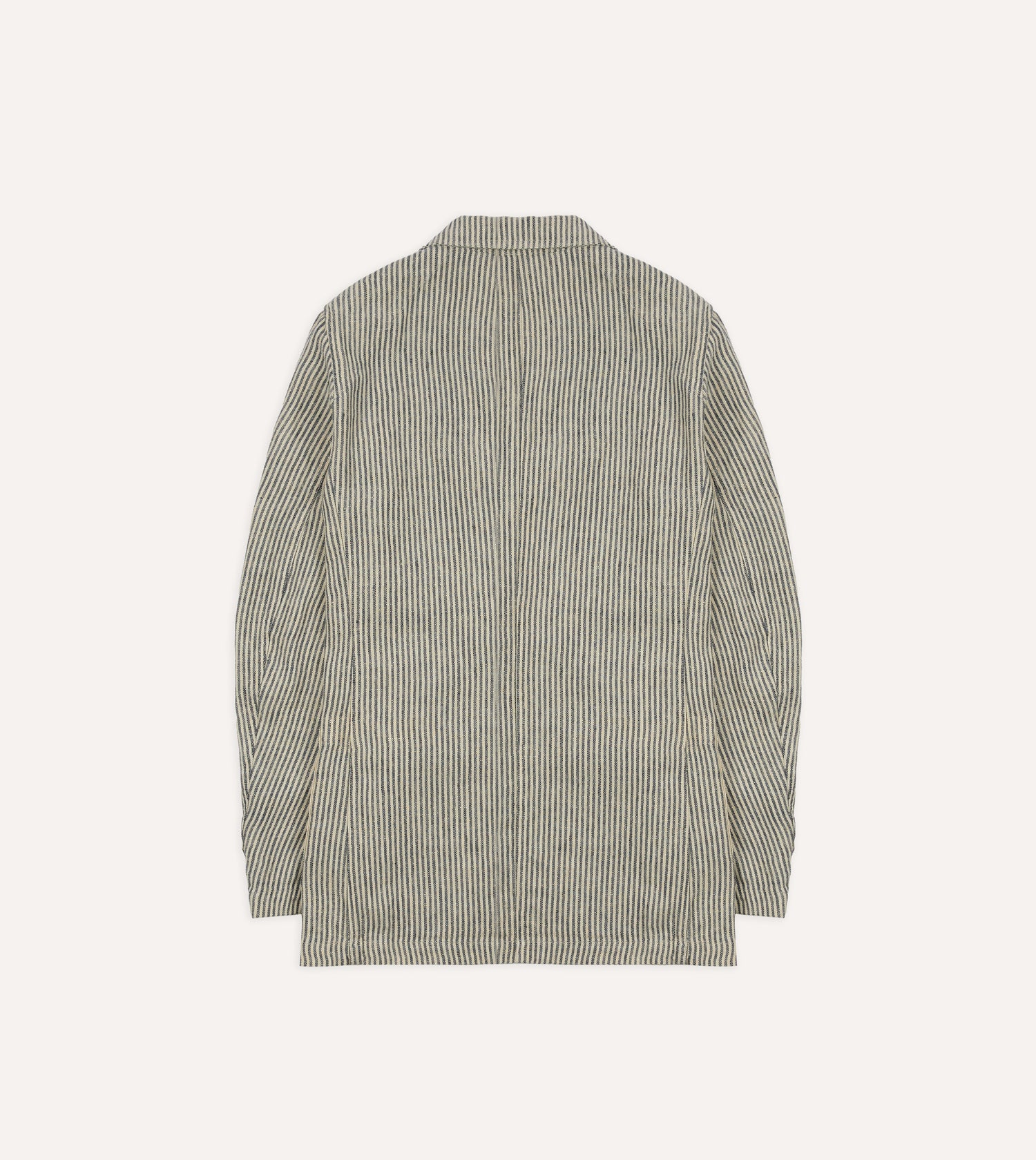 Navy and Ecru Stripe Oxford Linen Games Blazer Mk. IV