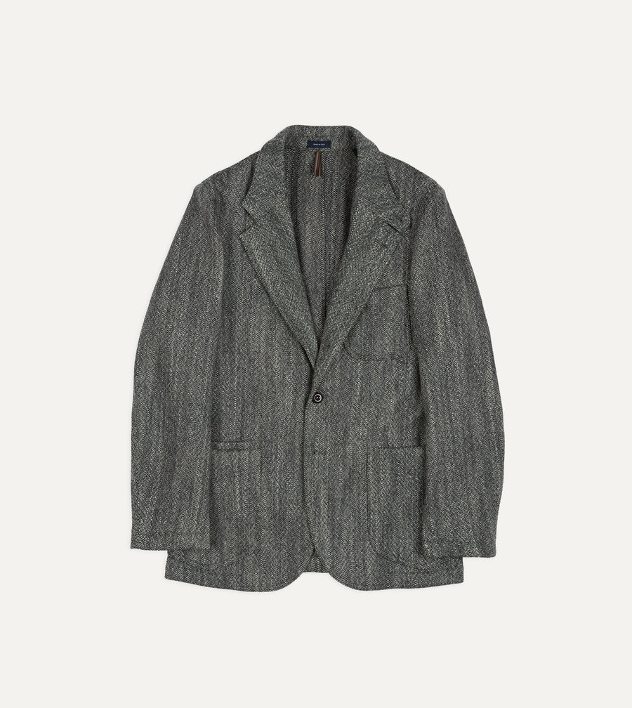 Grey Wool Tweed Field Games Blazer
