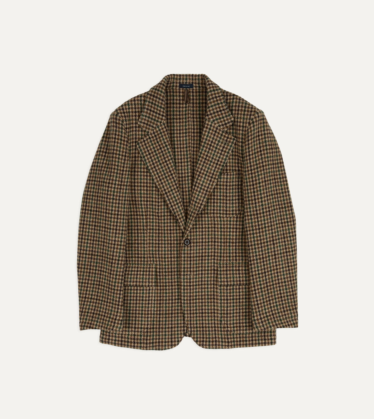 Brown and Green Houndstooth Check Tweed Games Blazer Mk. VII