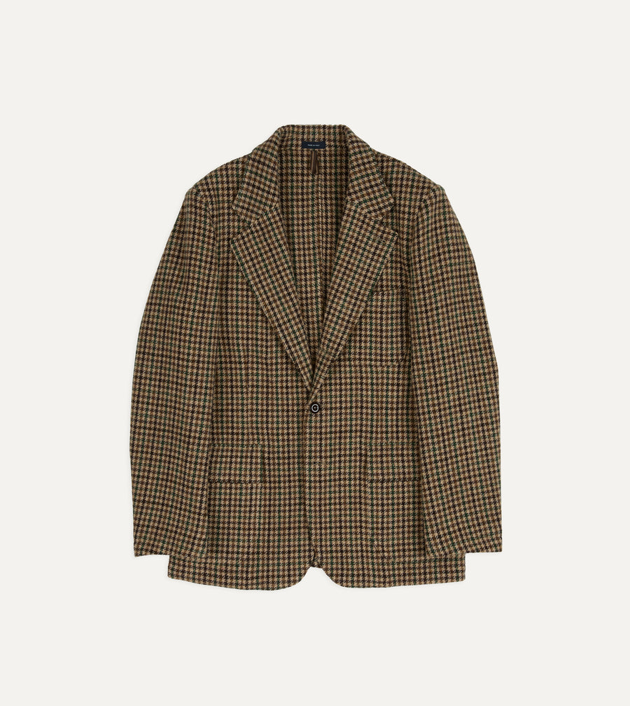 Brown and Green Houndstooth Check Tweed Games Blazer Mk. VII