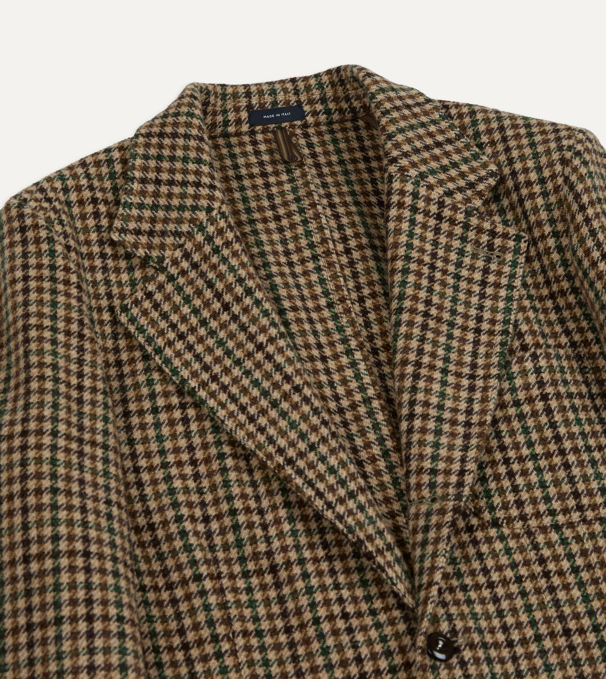 Brown and Green Houndstooth Check Tweed Games Blazer Mk. VII