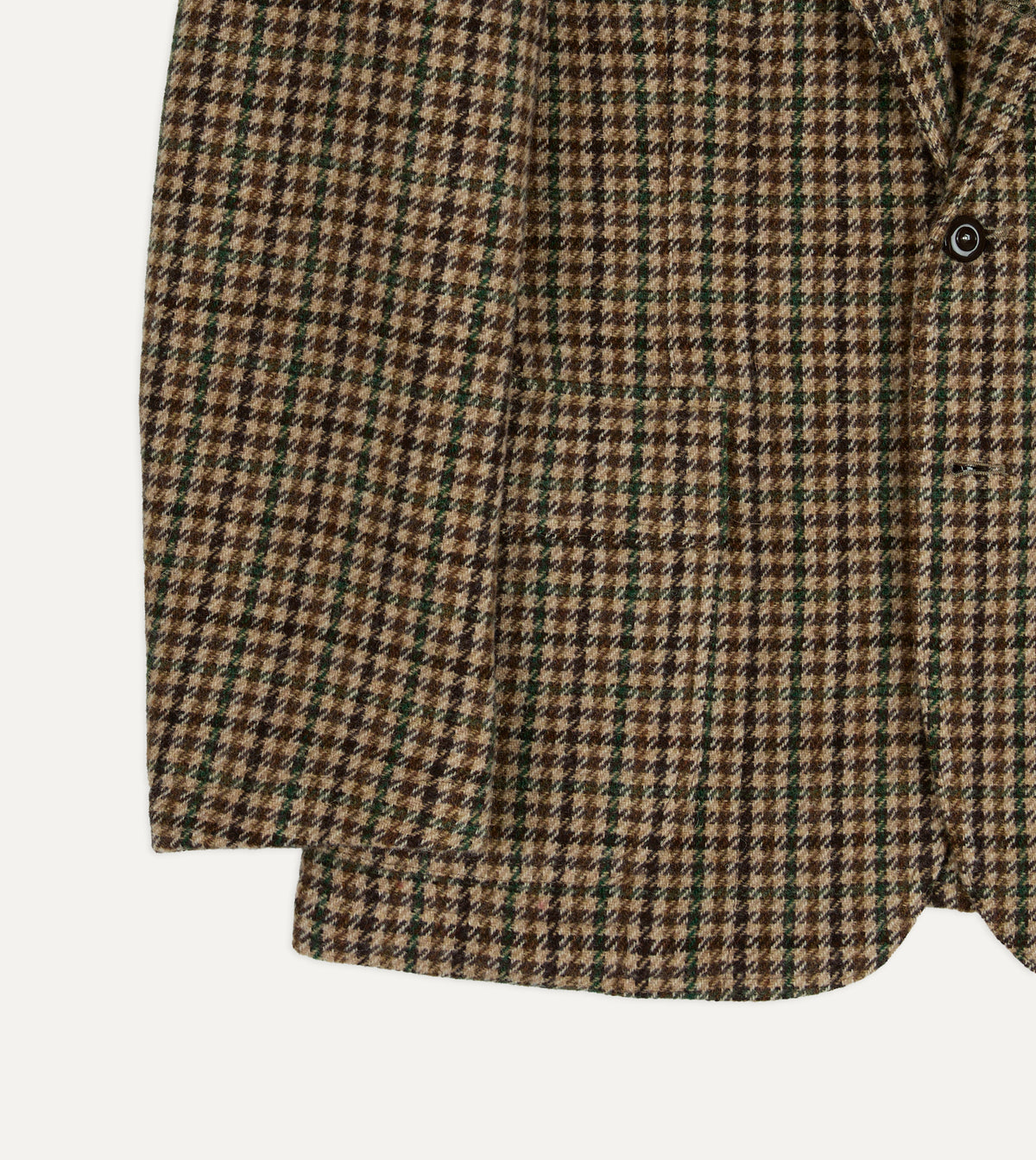 Brown and Green Houndstooth Check Tweed Games Blazer Mk. VII