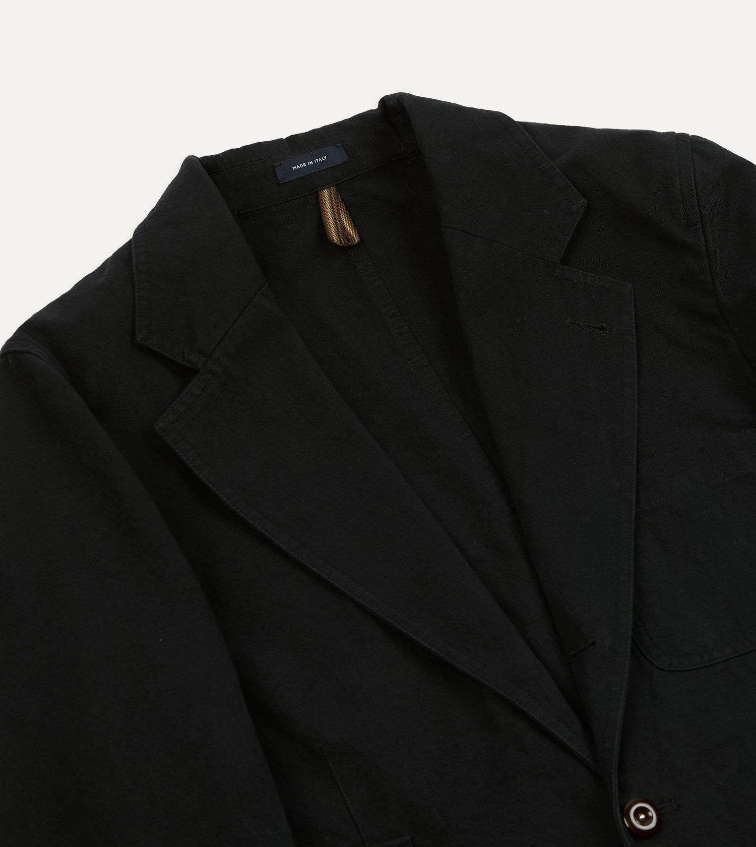 Black Cotton-Linen Games Blazer Mk. IV