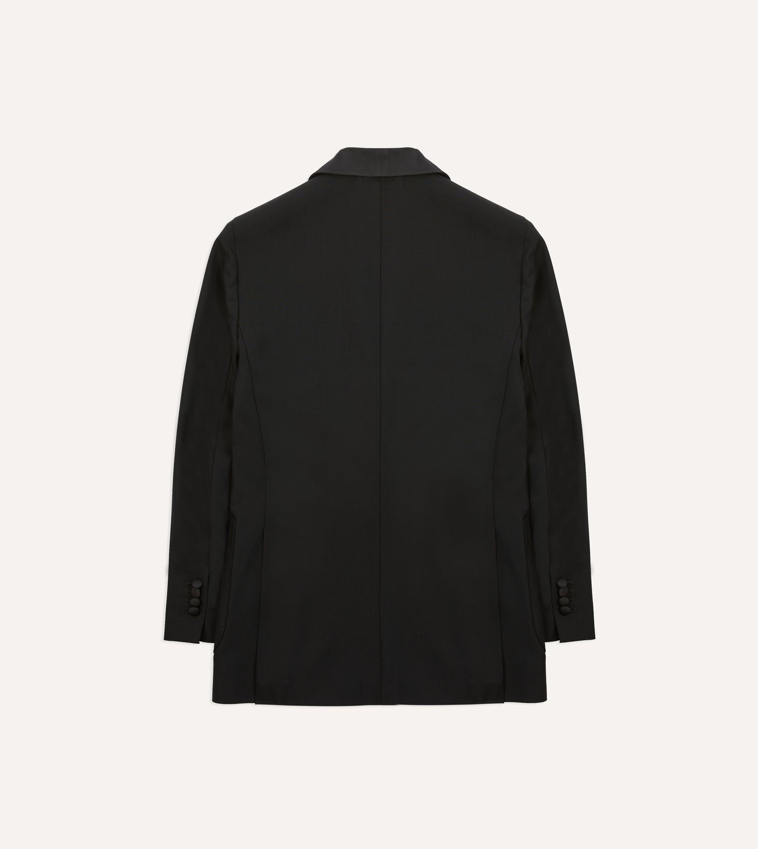 Black Wool Shawl Collar Tuxedo Blazer