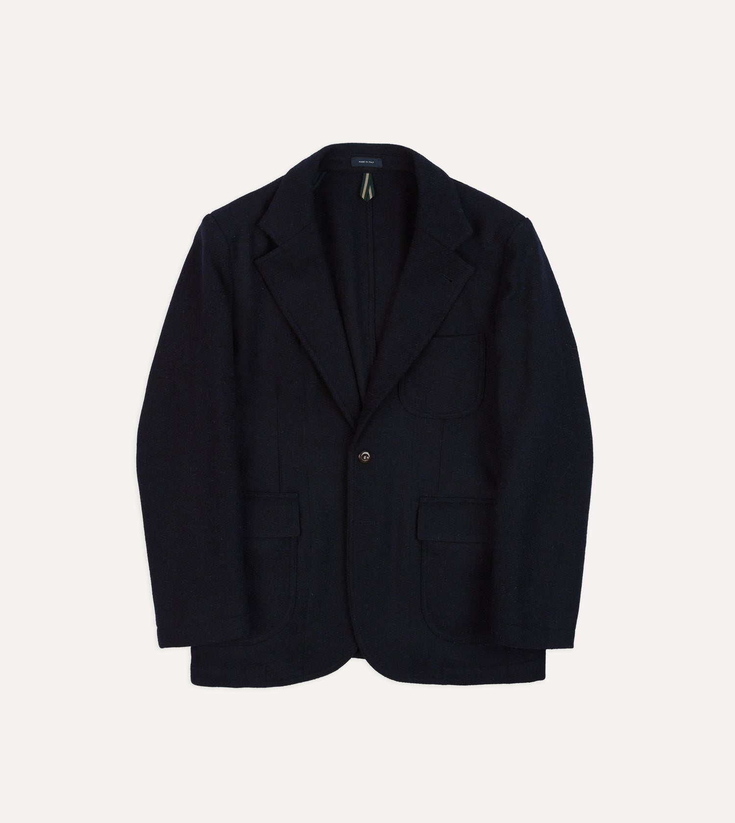 Navy Harris Tweed Games Blazer Mk. VII – Drakes US