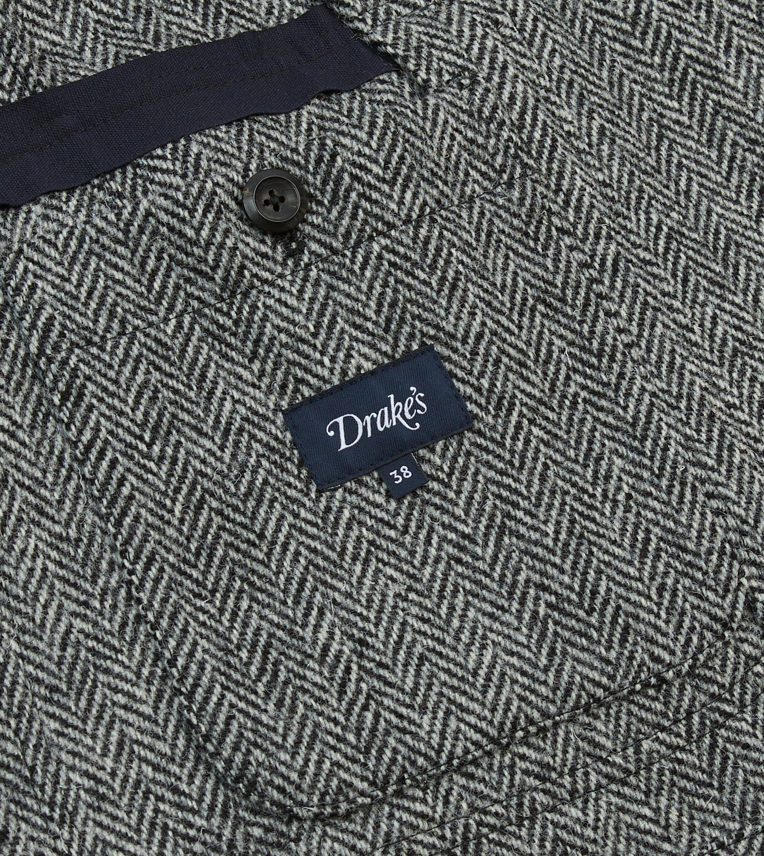 Grey Herringbone Harris Tweed Games Blazer VII – Drakes US