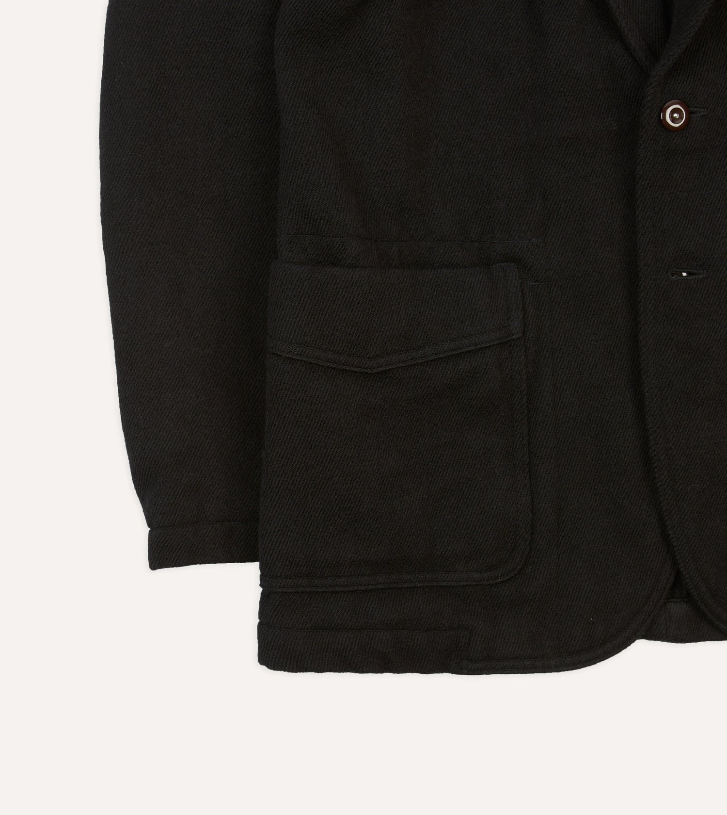 Navy Wool-Cotton Twill Field Games Blazer
