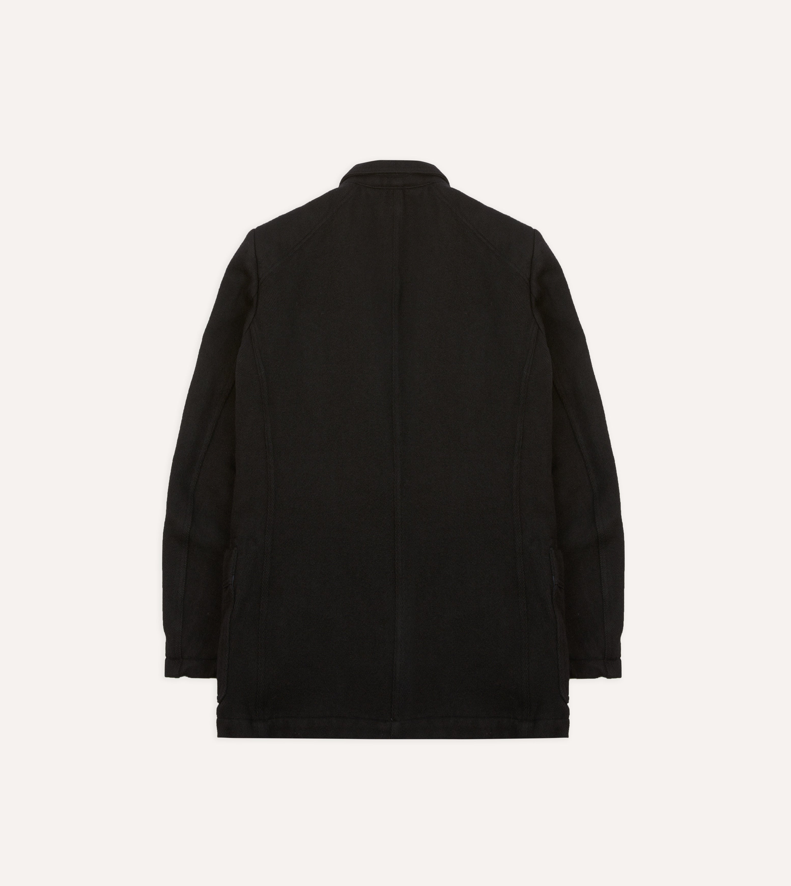 Navy Wool-Cotton Twill Field Games Blazer