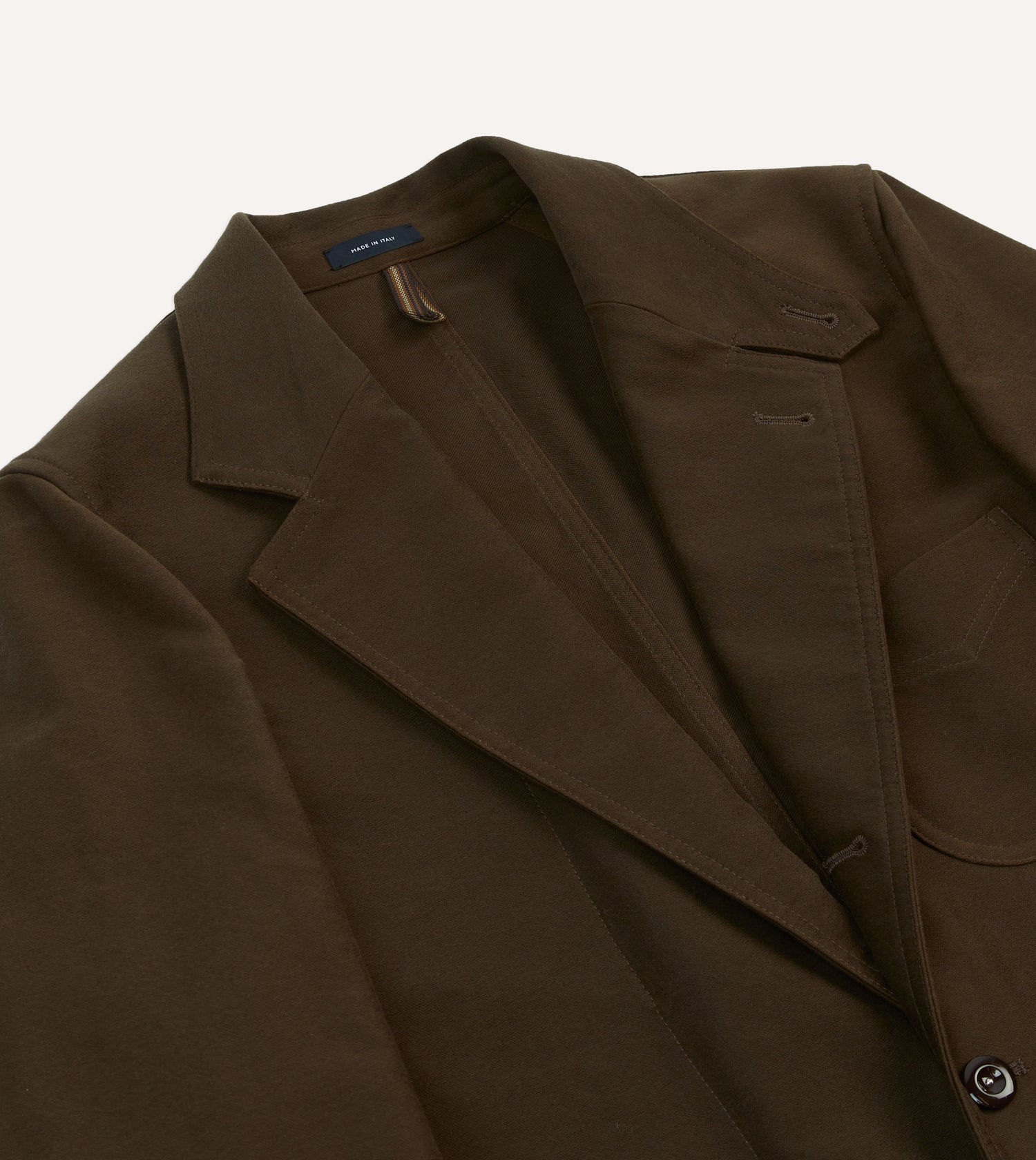 Brown Cotton Twill Western Games Blazer